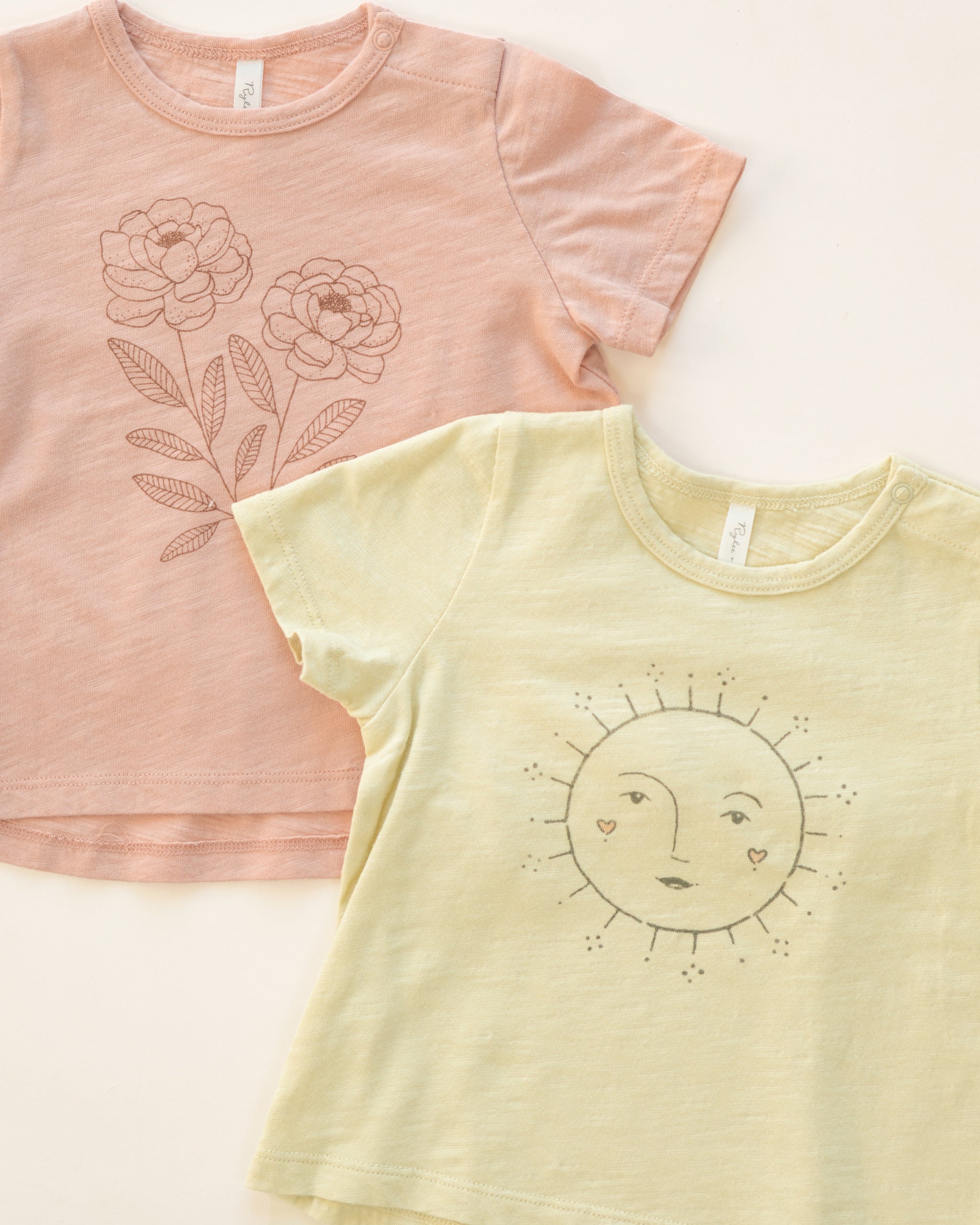 Basic Tee Peony - Rylee + Cru | Kids Clothes | Trendy Baby Clothes | Modern Infant Outfits |