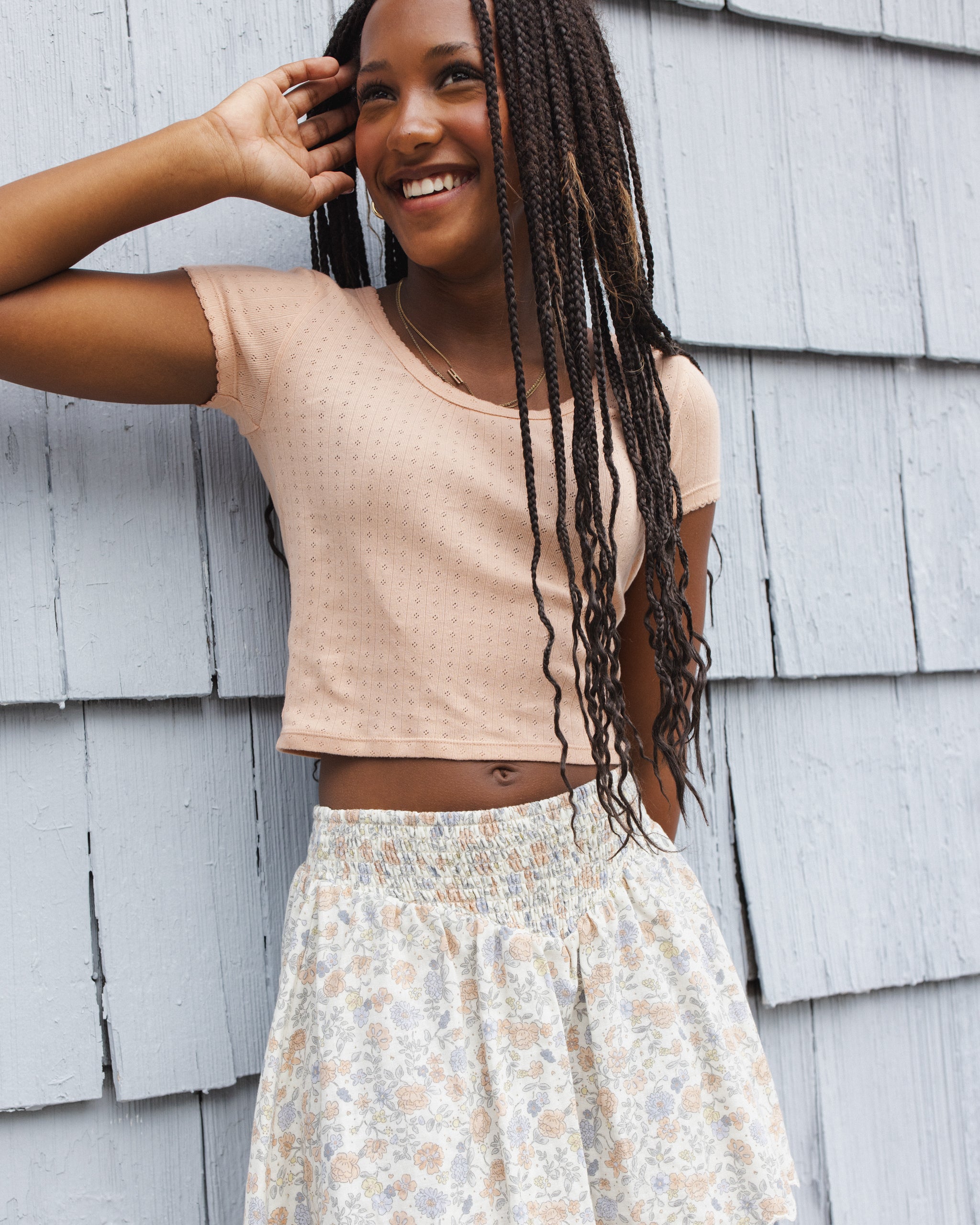 Teen Pointelle Jersey Melon - Rylee + Cru | Kids Clothes | Trendy Baby Clothes | Modern Infant Outfits |