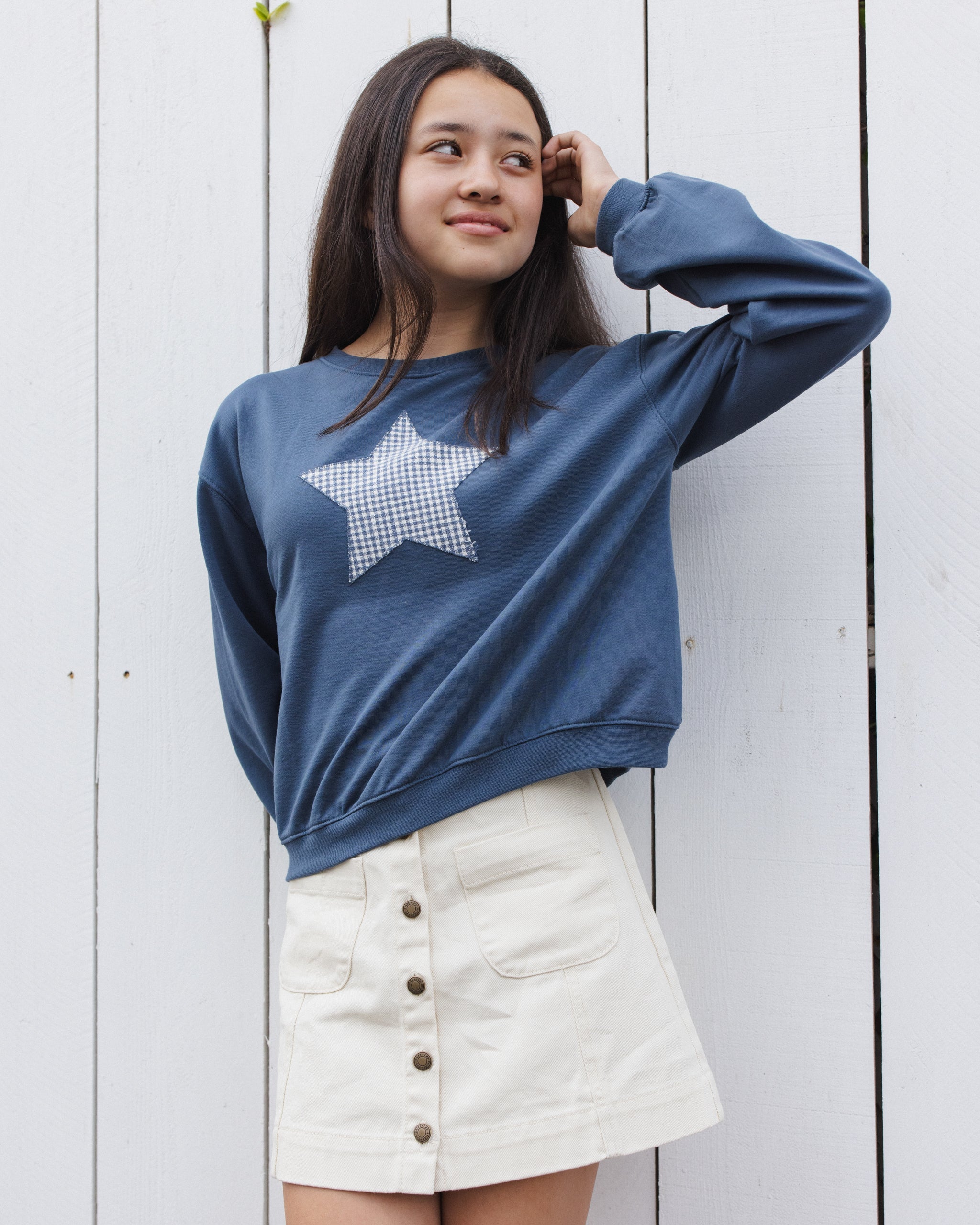 Teen Pier Sweatshirt Navy - Rylee + Cru | Kids Clothes | Trendy Baby Clothes | Modern Infant Outfits |