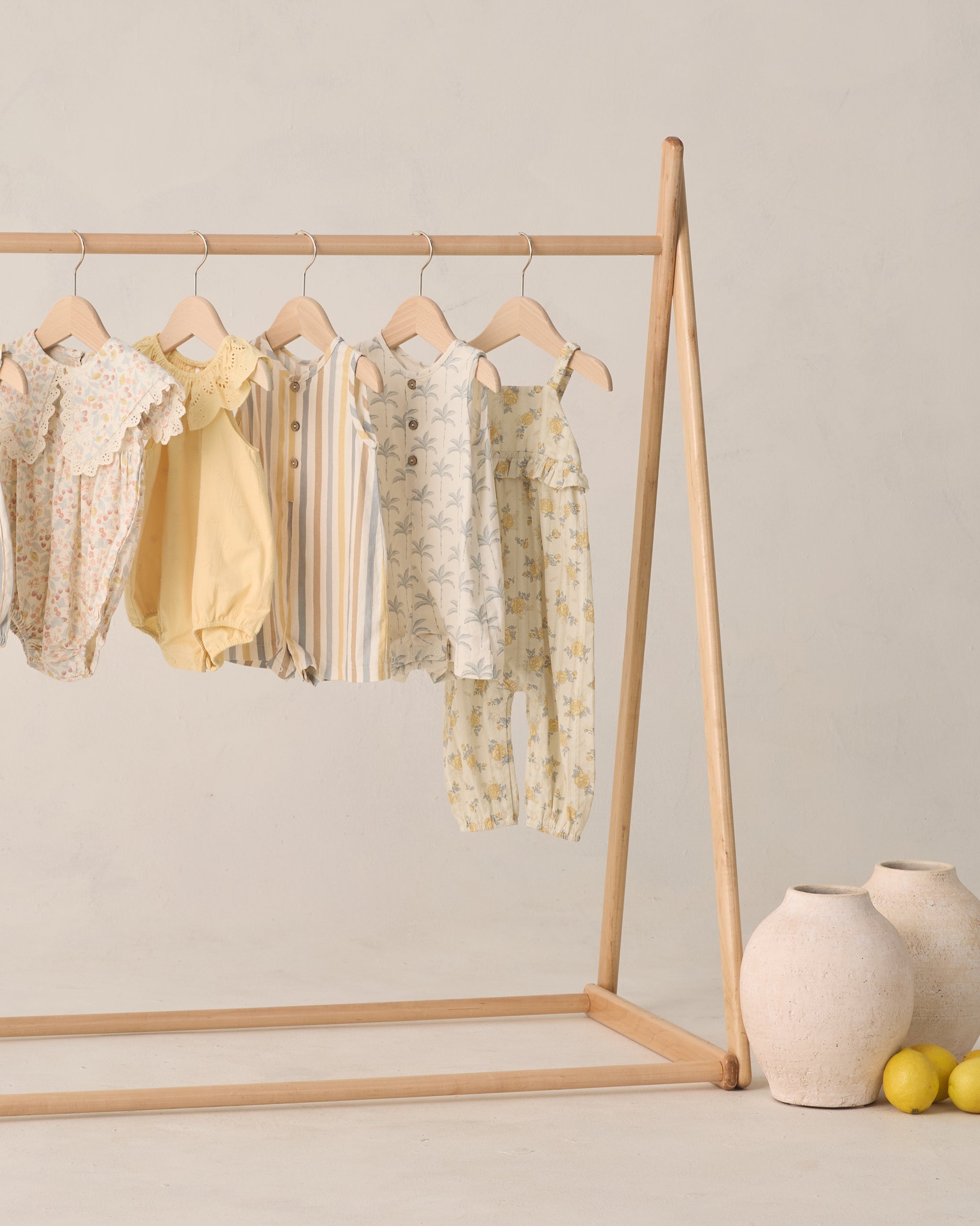 Kinsley Jumpsuit Lemon Ditsy Flower - Rylee + Cru | Kids Clothes | Trendy Baby Clothes | Modern Infant Outfits |