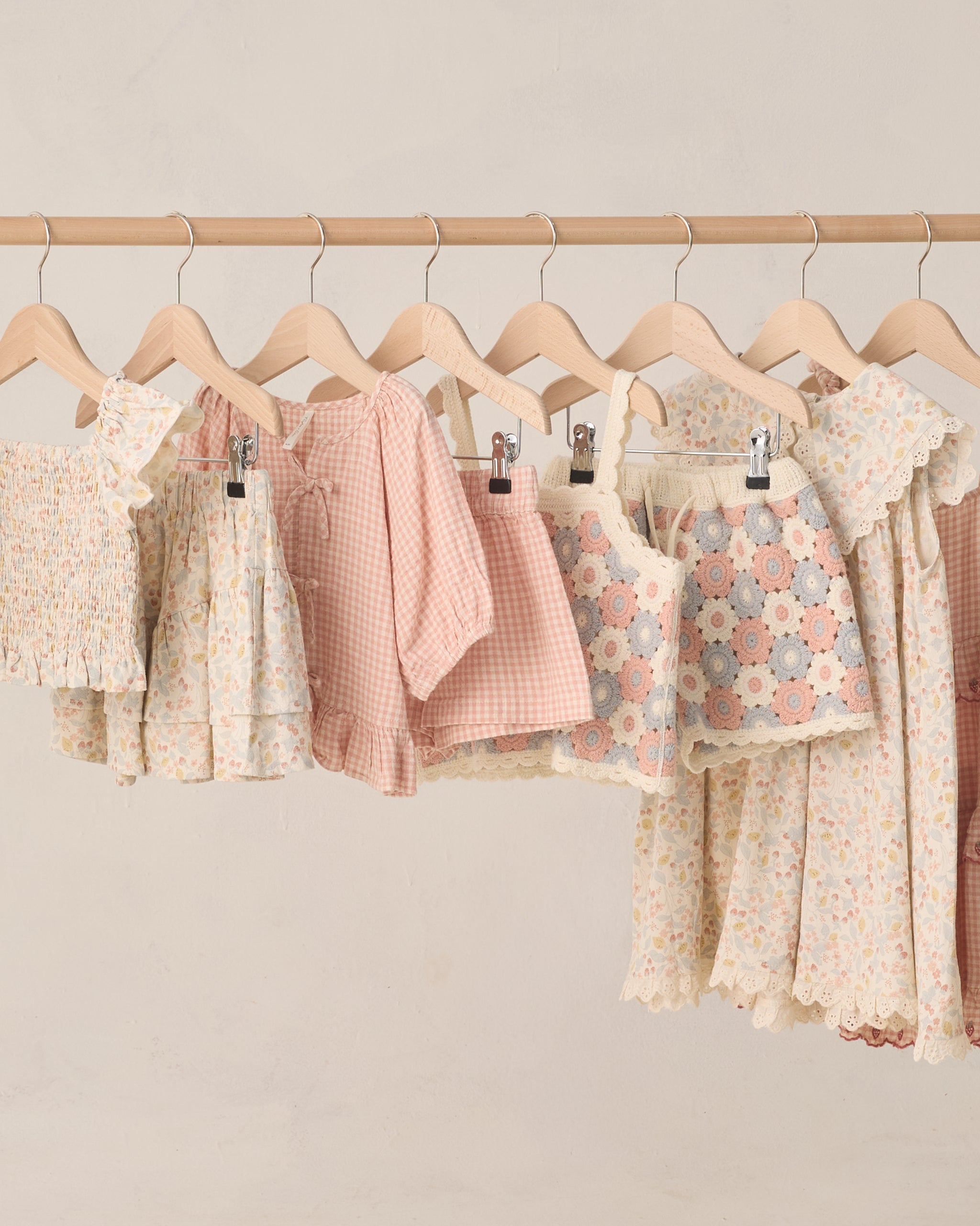 Juniper Set Petal Gingham - Rylee + Cru | Kids Clothes | Trendy Baby Clothes | Modern Infant Outfits |