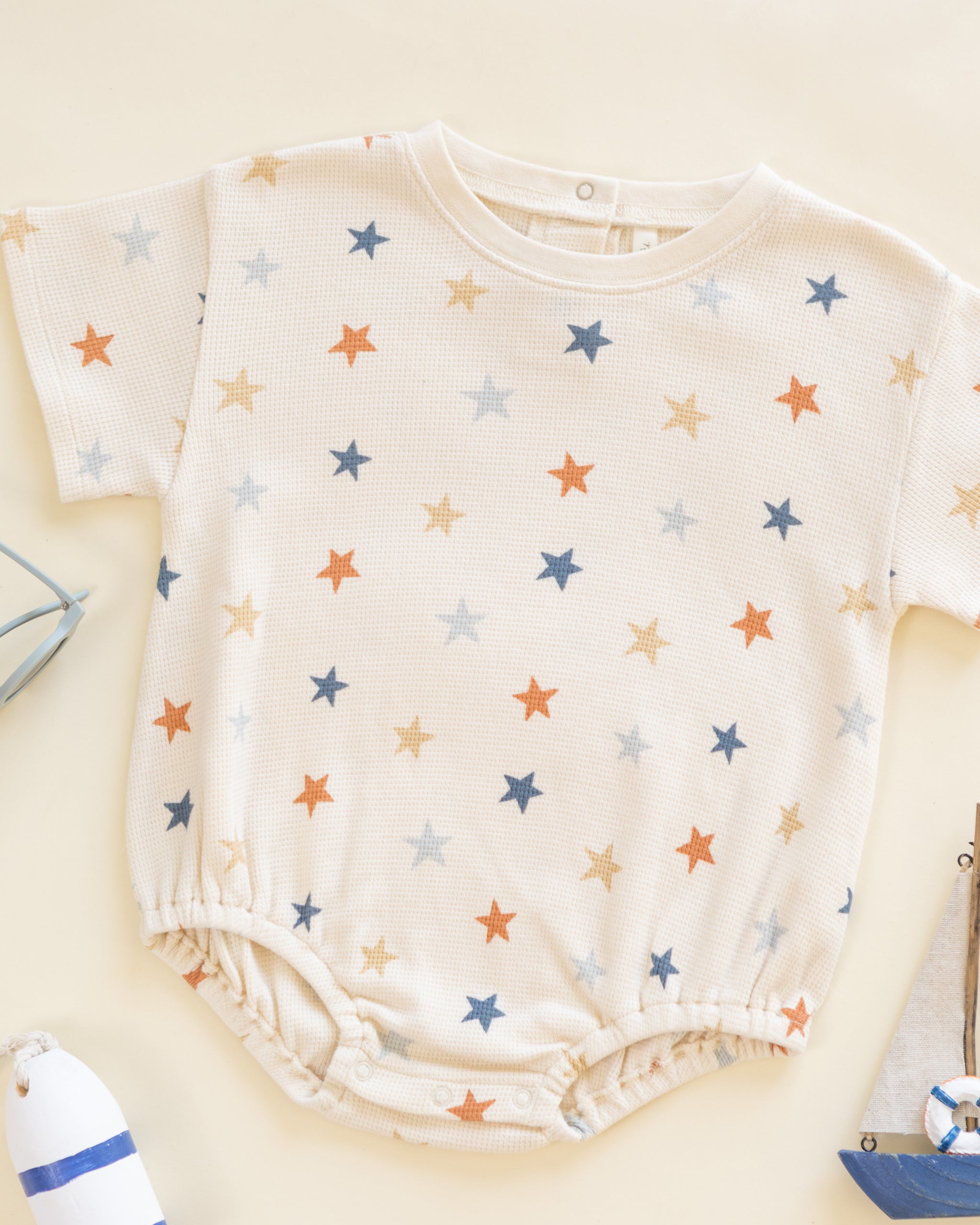 Relaxed Bubble Romper Stars - Rylee + Cru | Kids Clothes | Trendy Baby Clothes | Modern Infant Outfits |