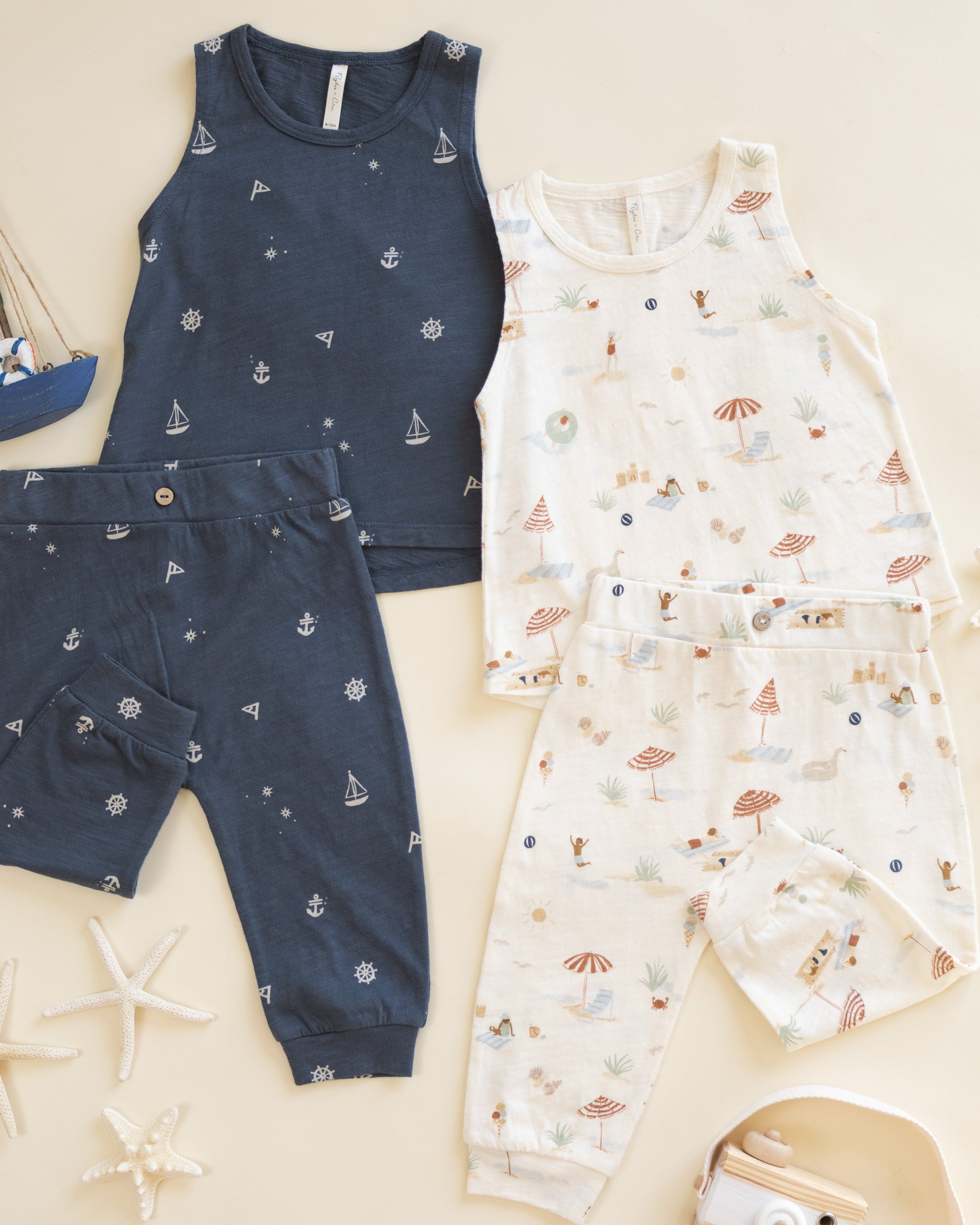 Tank + Slouch Pant Set Maritime - Rylee + Cru | Kids Clothes | Trendy Baby Clothes | Modern Infant Outfits |