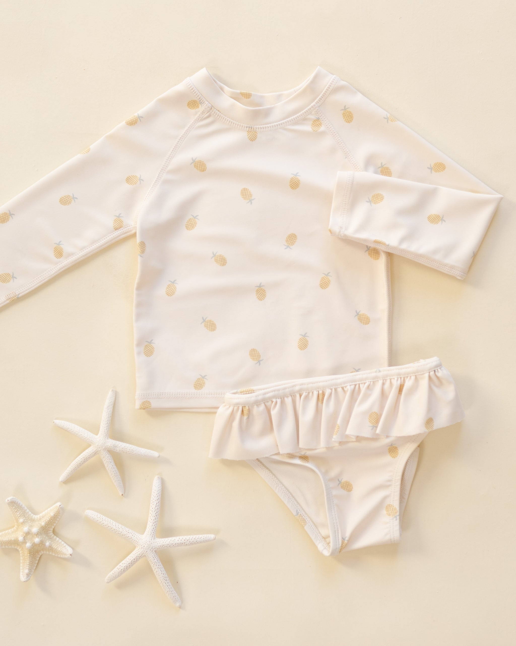 Rashguard Girls Set Pineapple - Rylee + Cru | Kids Clothes | Trendy Baby Clothes | Modern Infant Outfits |