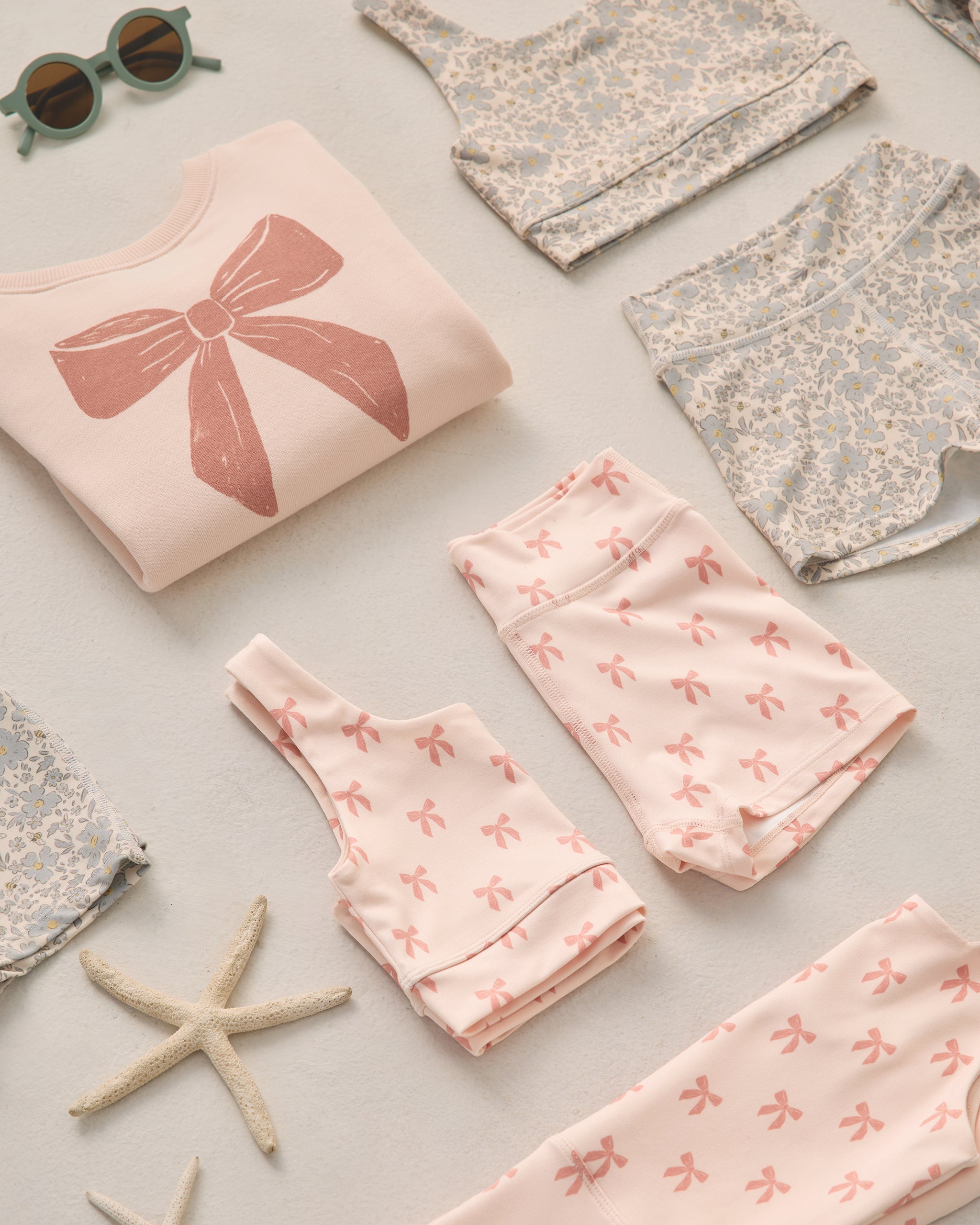 Shortie Short Bows - Rylee + Cru | Kids Clothes | Trendy Baby Clothes | Modern Infant Outfits |