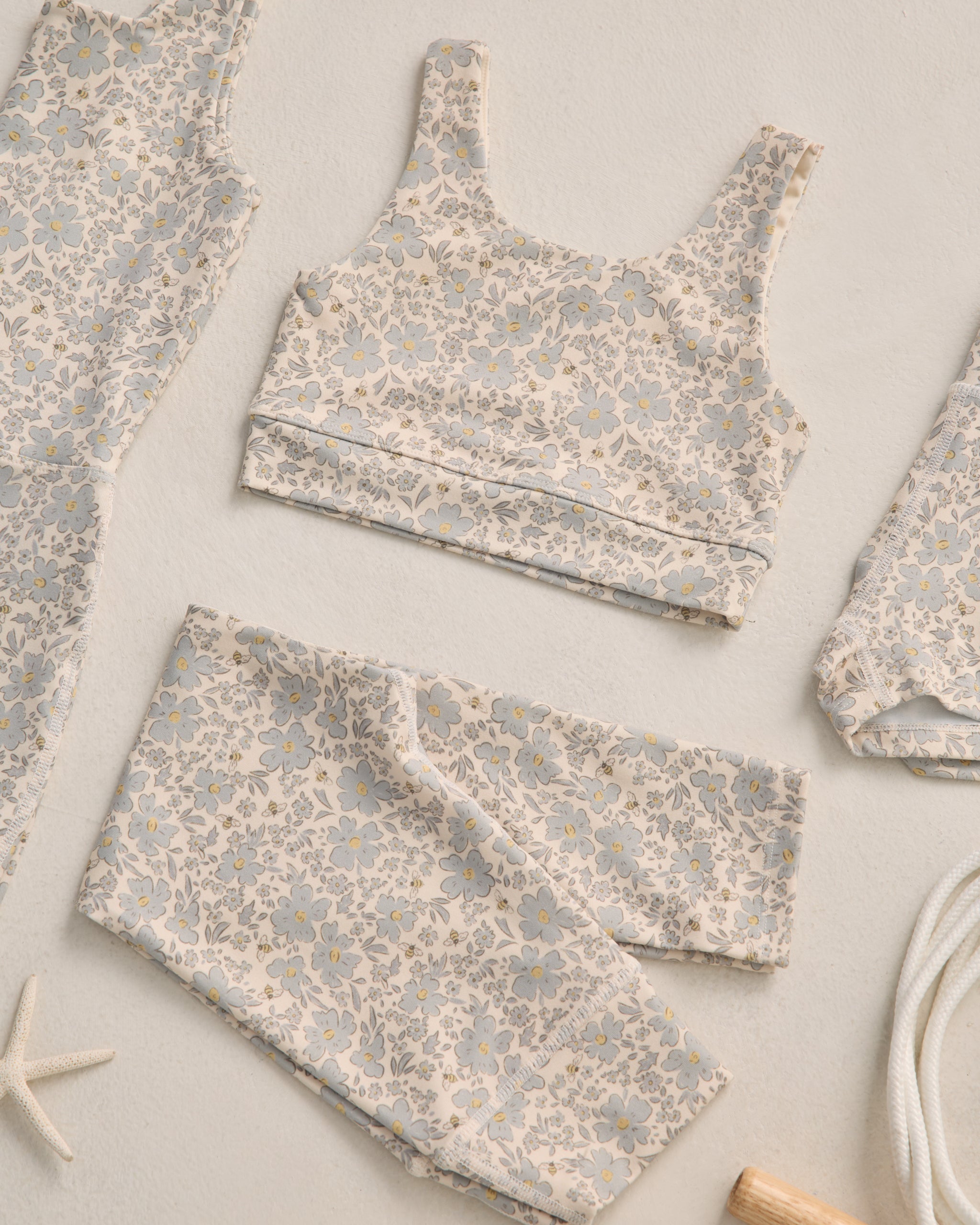 Swift Sports Bra Blue Meadow - Rylee + Cru | Kids Clothes | Trendy Baby Clothes | Modern Infant Outfits |