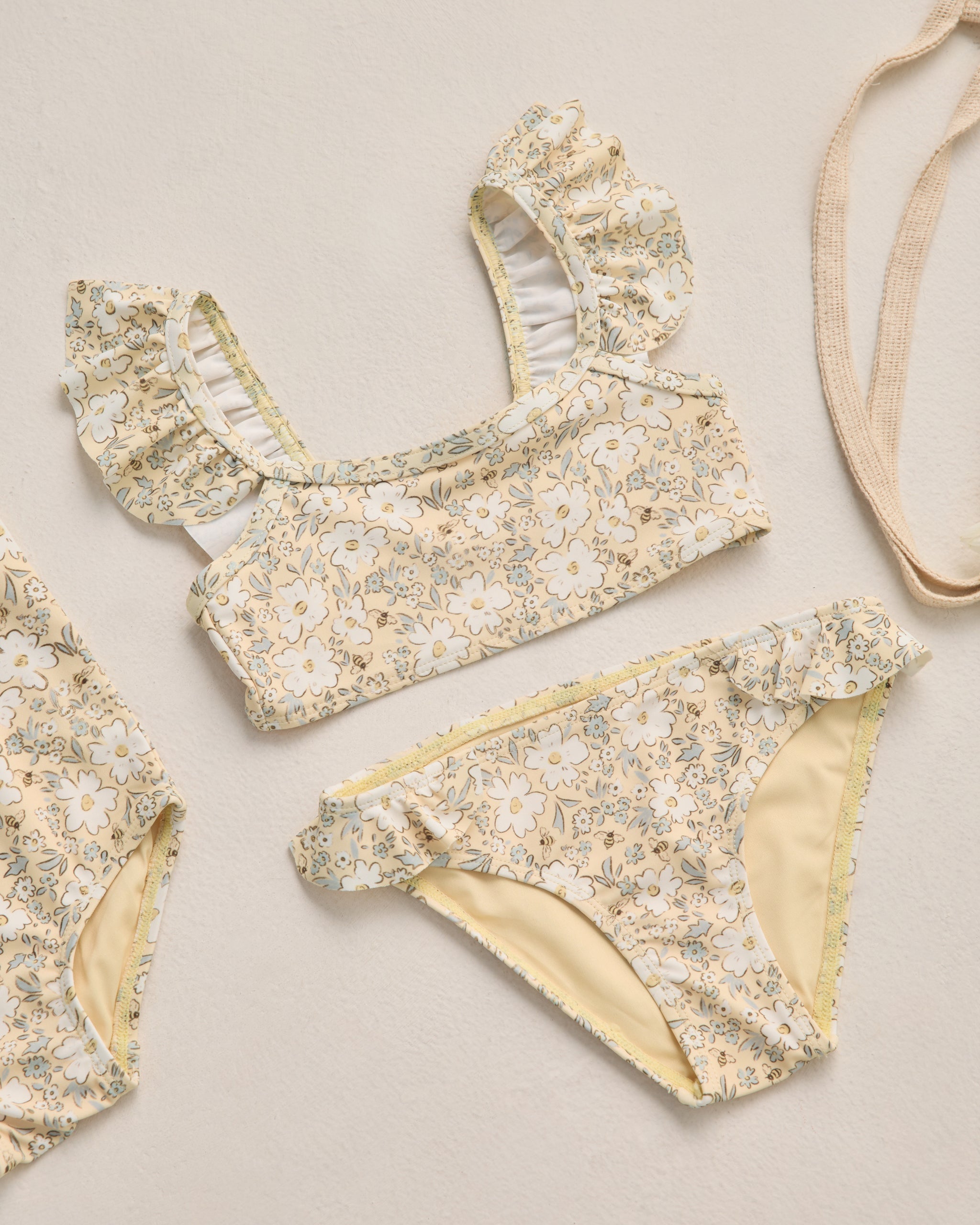 Hanalei Two-Piece Lemon Meadow - Rylee + Cru | Kids Clothes | Trendy Baby Clothes | Modern Infant Outfits |