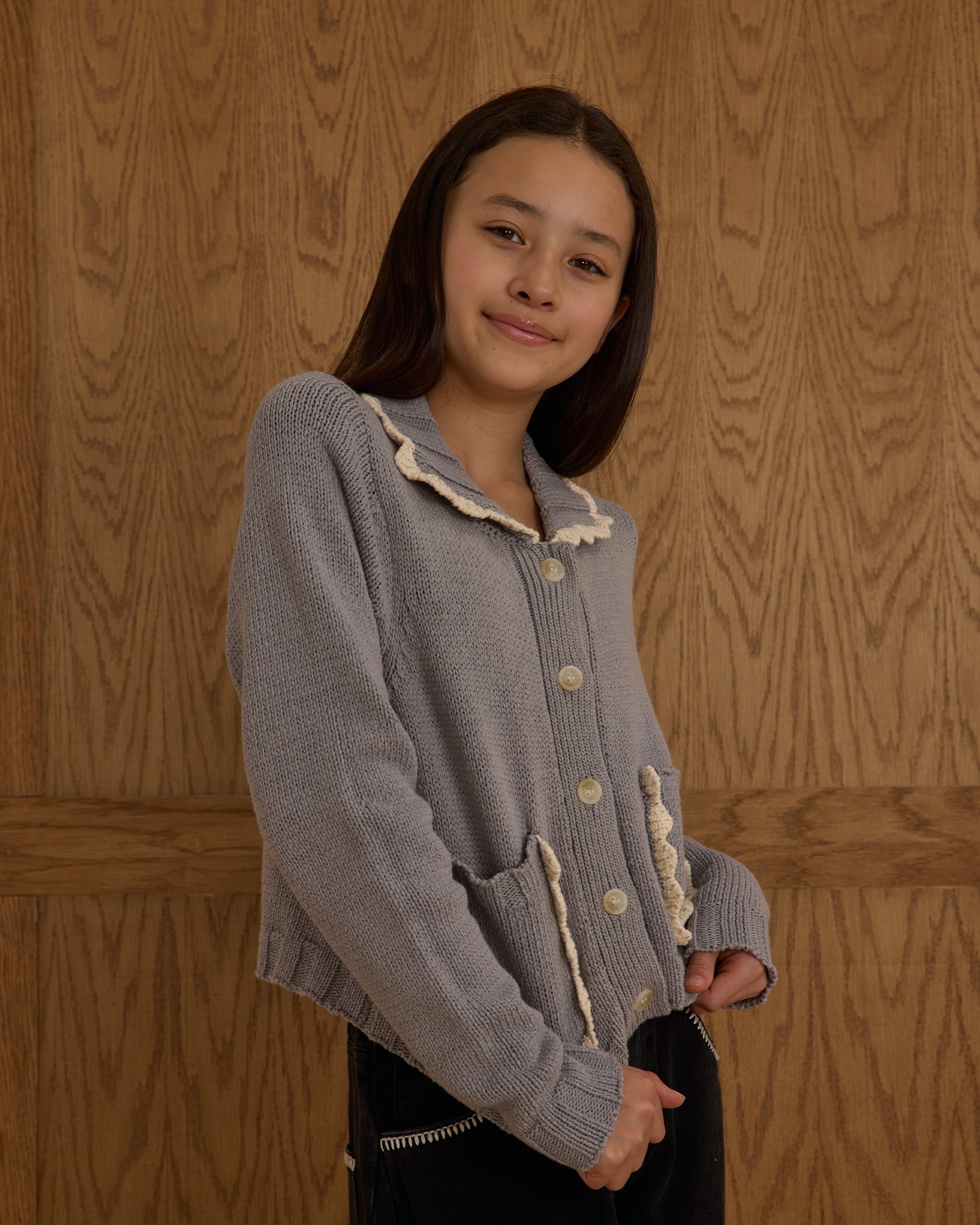 Collared Cardigan || Dusty Blue - Rylee + Cru | Kids Clothes | Trendy Baby Clothes | Modern Infant Outfits |