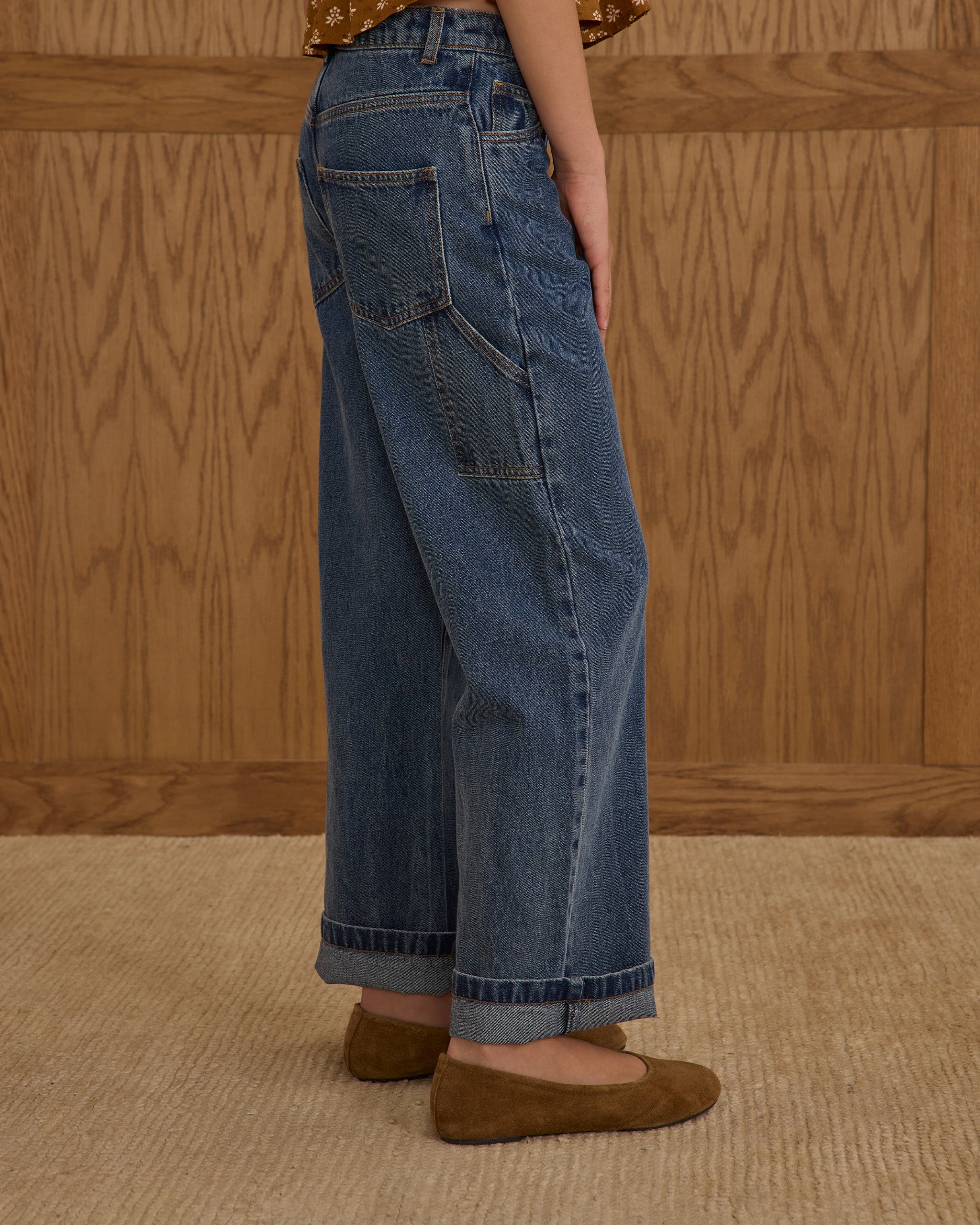 Baggy Wide Leg Pant || Indigo Denim Teen