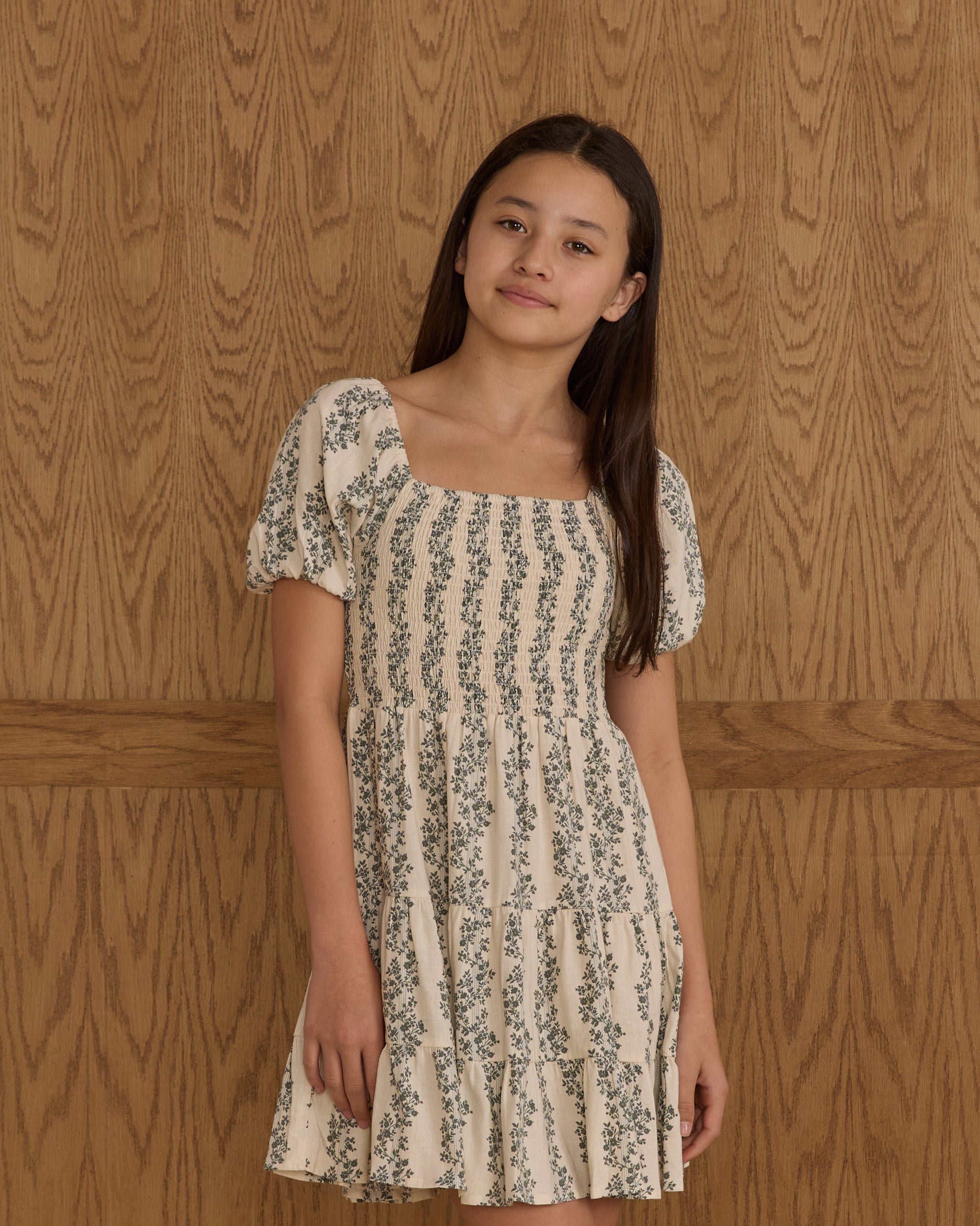 Emily Dress || Green Vines - Teen