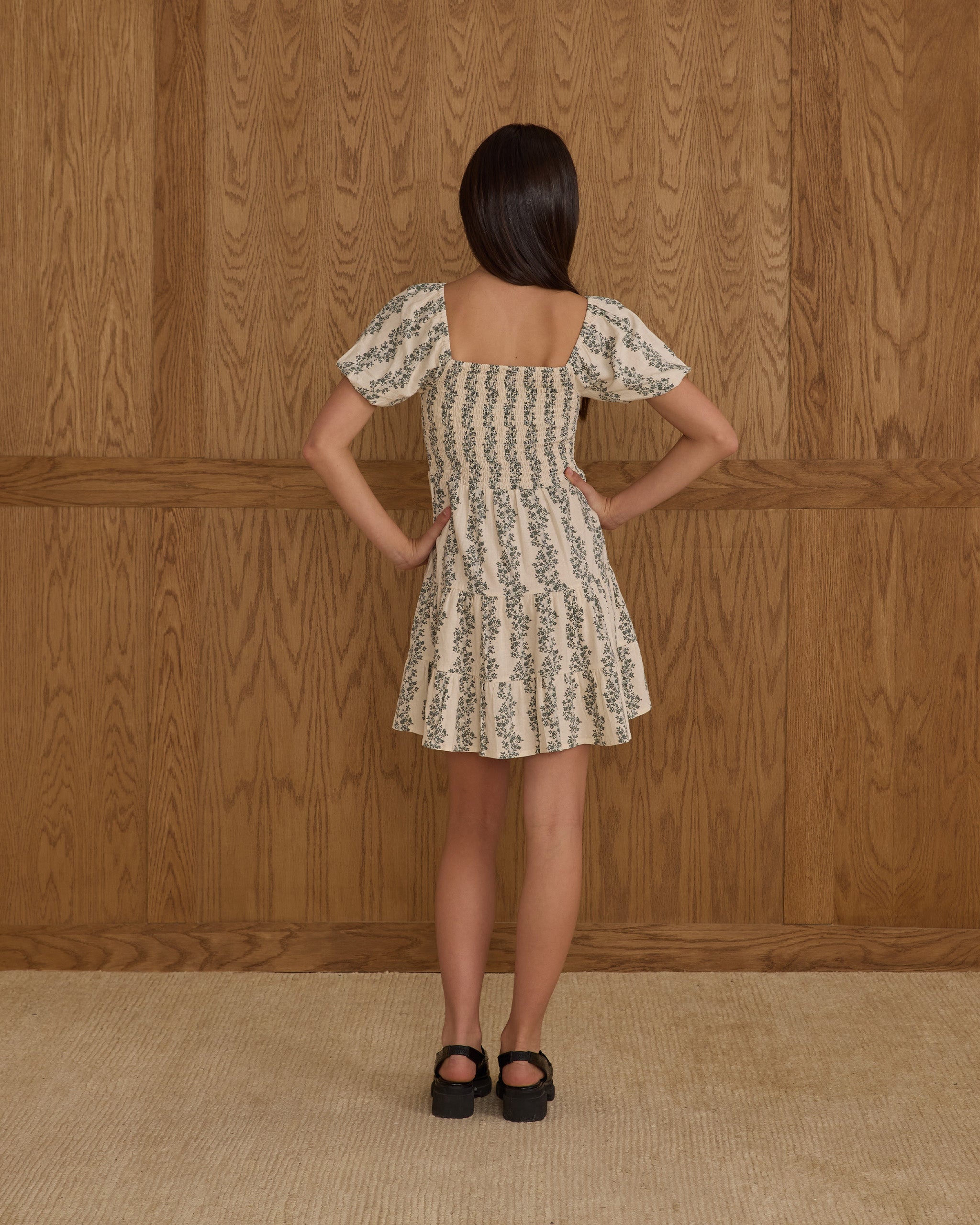 Emily Dress || Green Vines - Teen