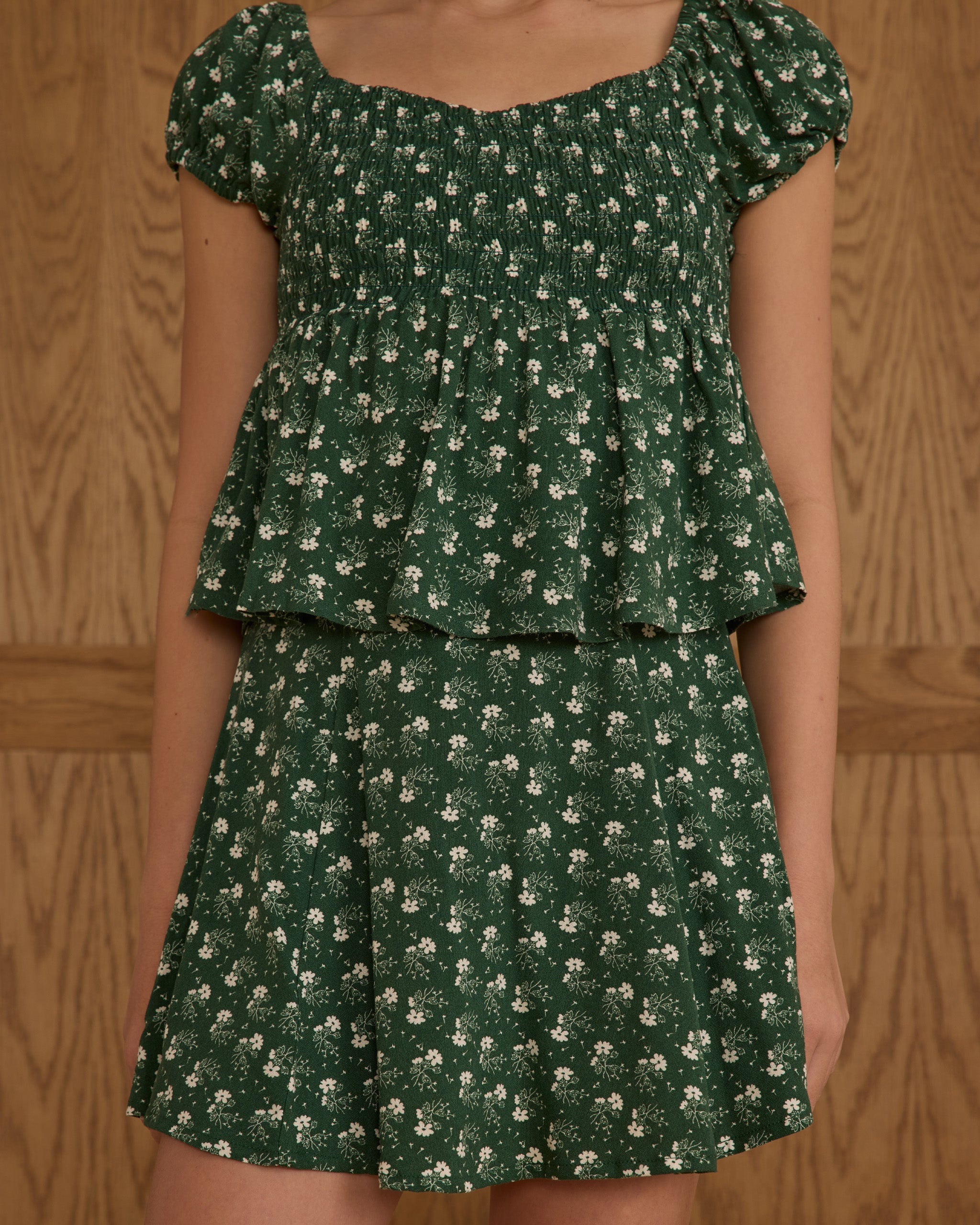 Rachel Skirt || Green Ditsy - Rylee + Cru | Kids Clothes | Trendy Baby Clothes | Modern Infant Outfits |