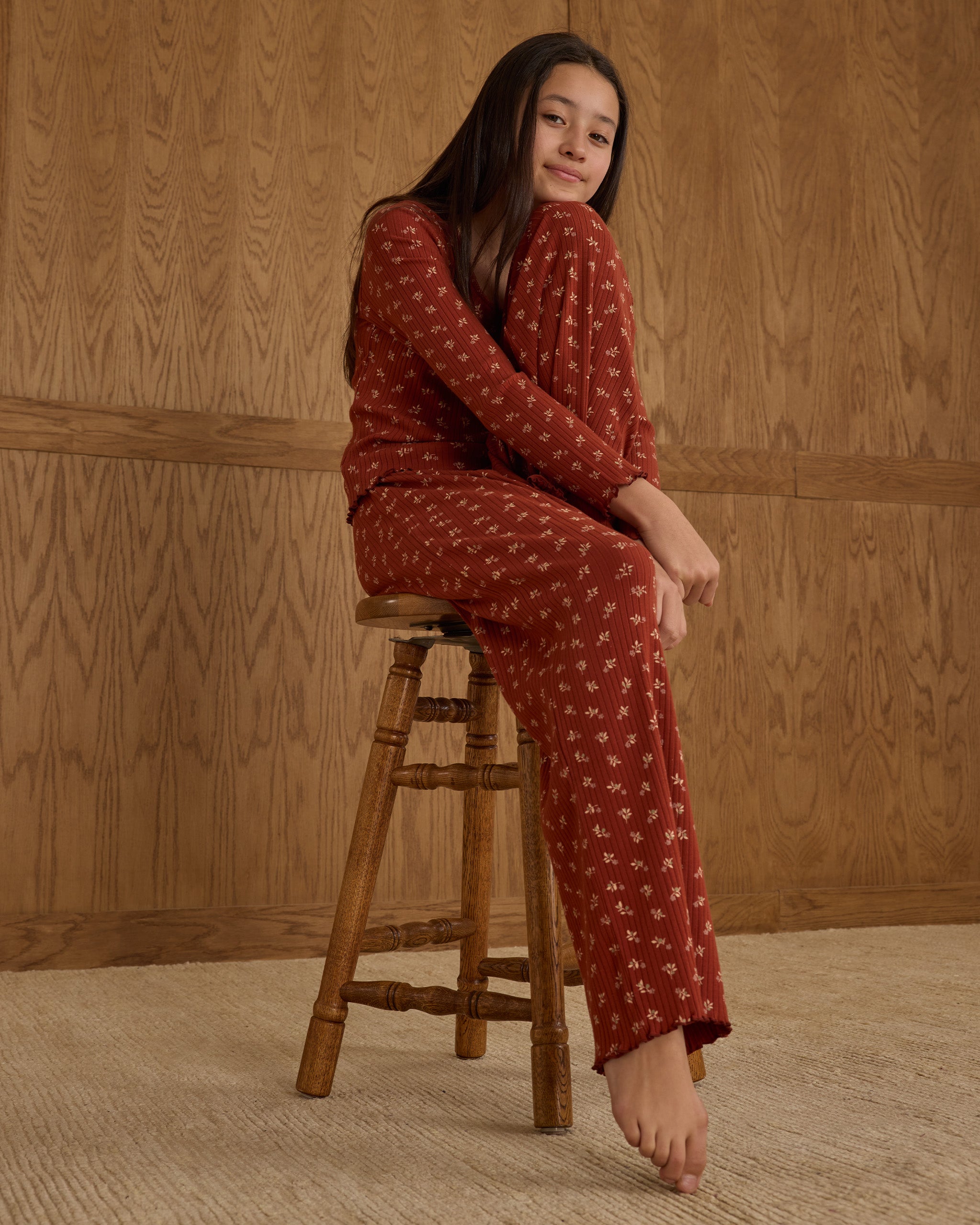 Ribbed Lounge Set || Ruby Ditsy - Teen