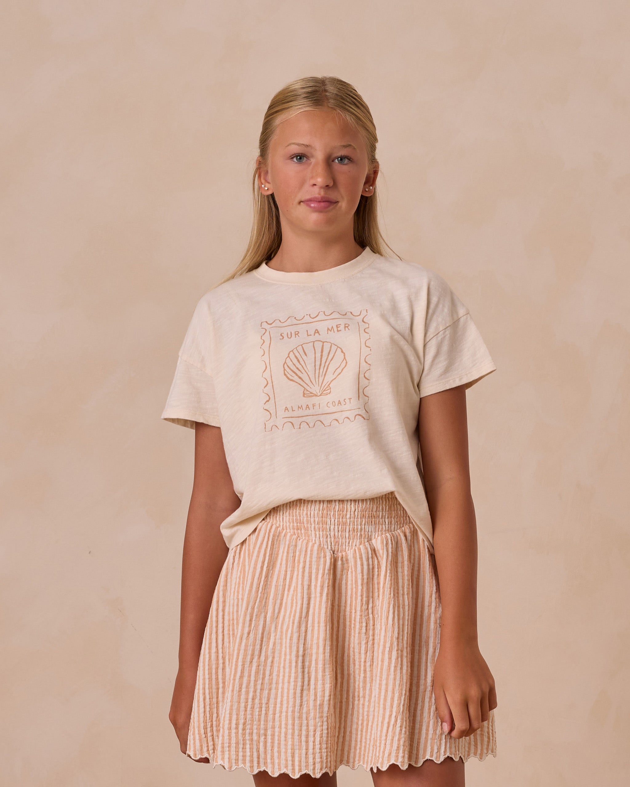 Boxy Tee || Seashell Teen