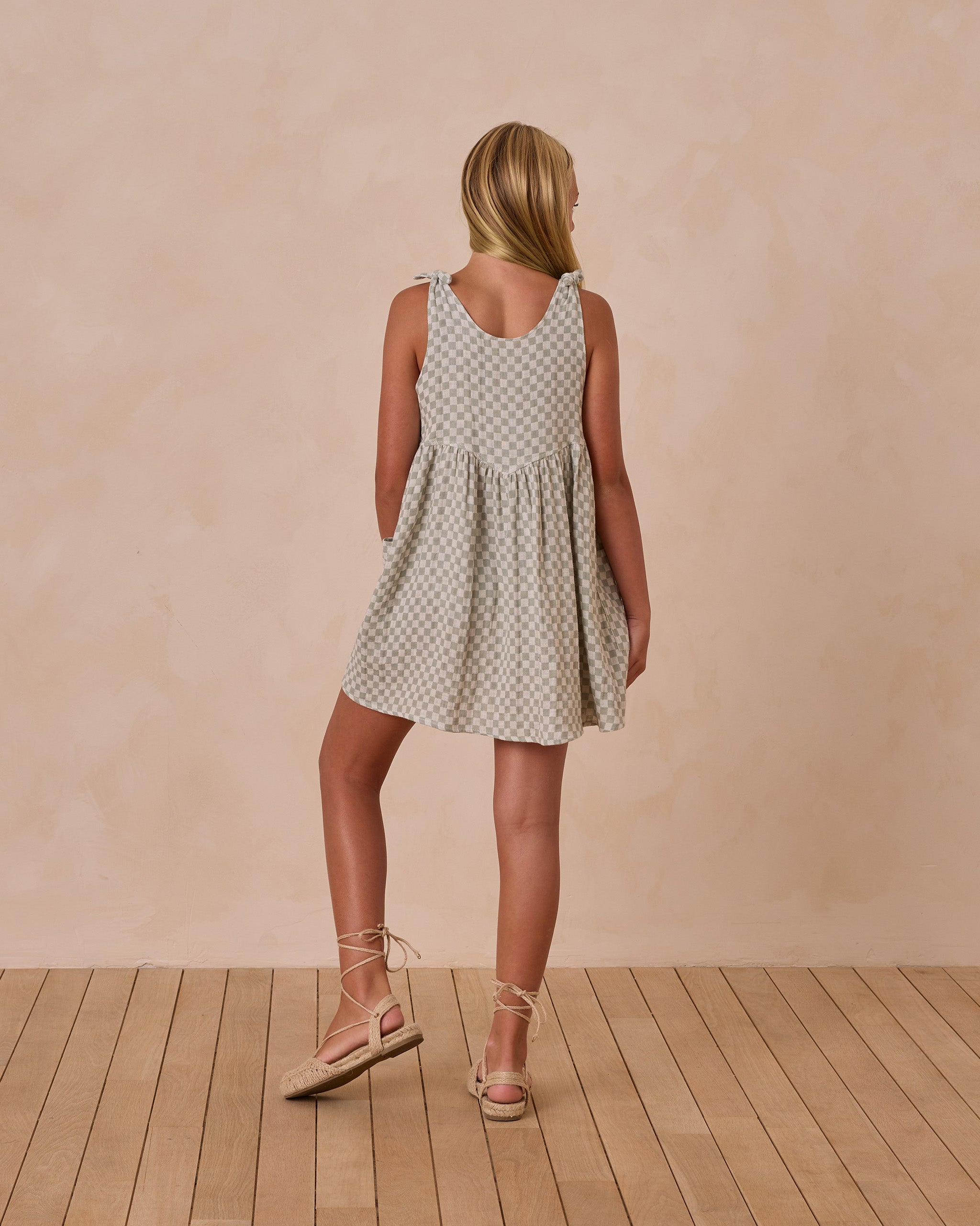 Summer Dress || Sage Check**