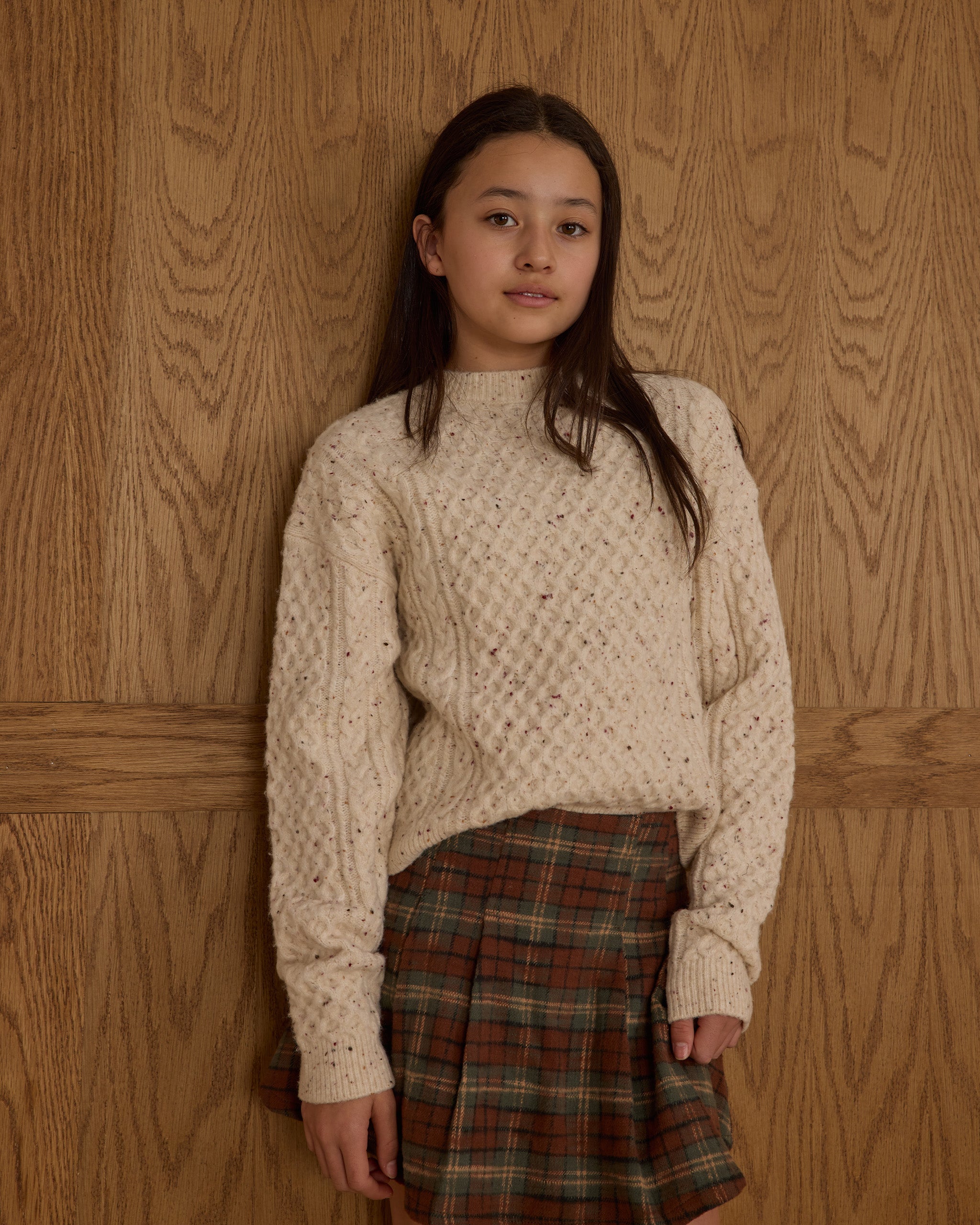 Carolina Sweater || Natural Speckled - Teen