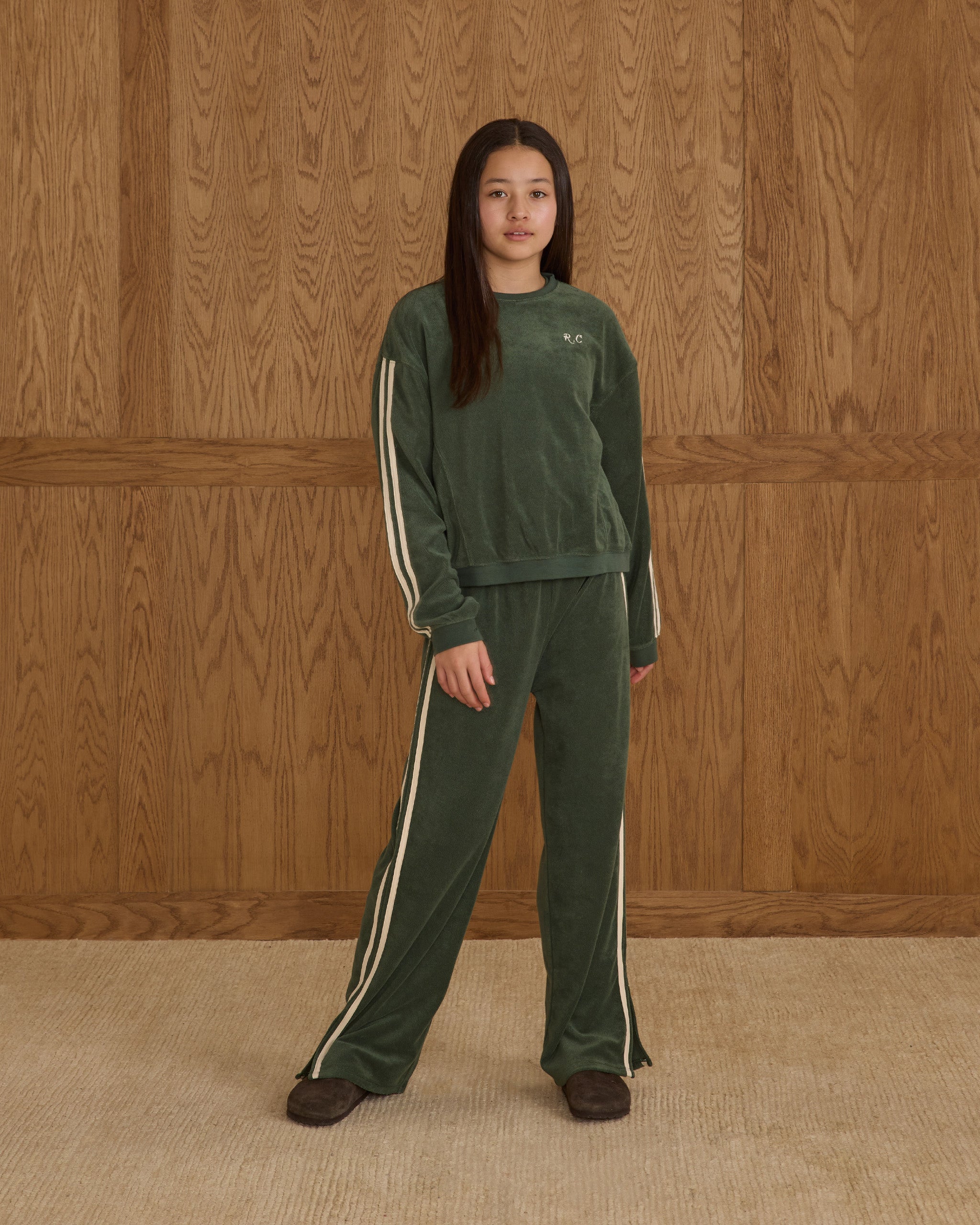 Track Pant || Green - Rylee + Cru | Kids Clothes | Trendy Baby Clothes | Modern Infant Outfits |
