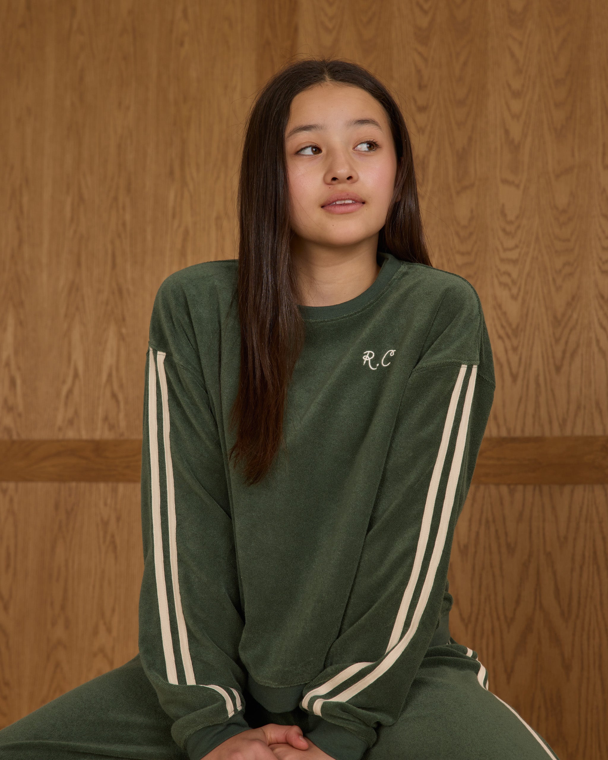 Oversized Sweatshirt || Green - Rylee + Cru | Kids Clothes | Trendy Baby Clothes | Modern Infant Outfits |