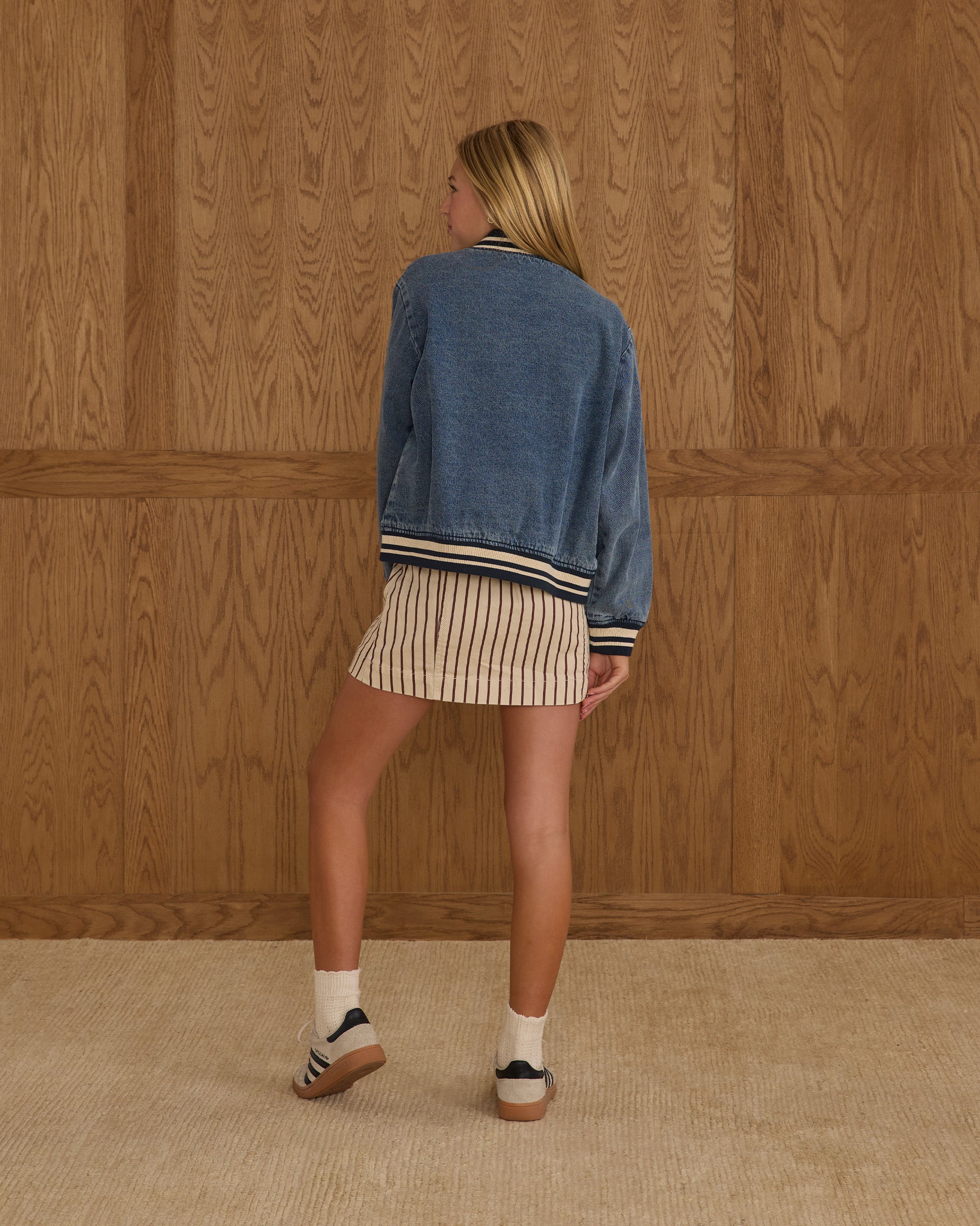 Veste universitaire | Denim indigo pour adolescent