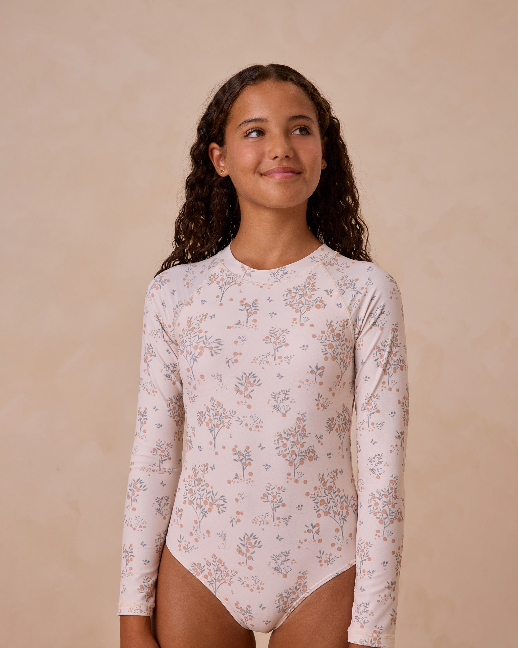 Delphine Rash Guard One-Piece || Citrus Grove Teen