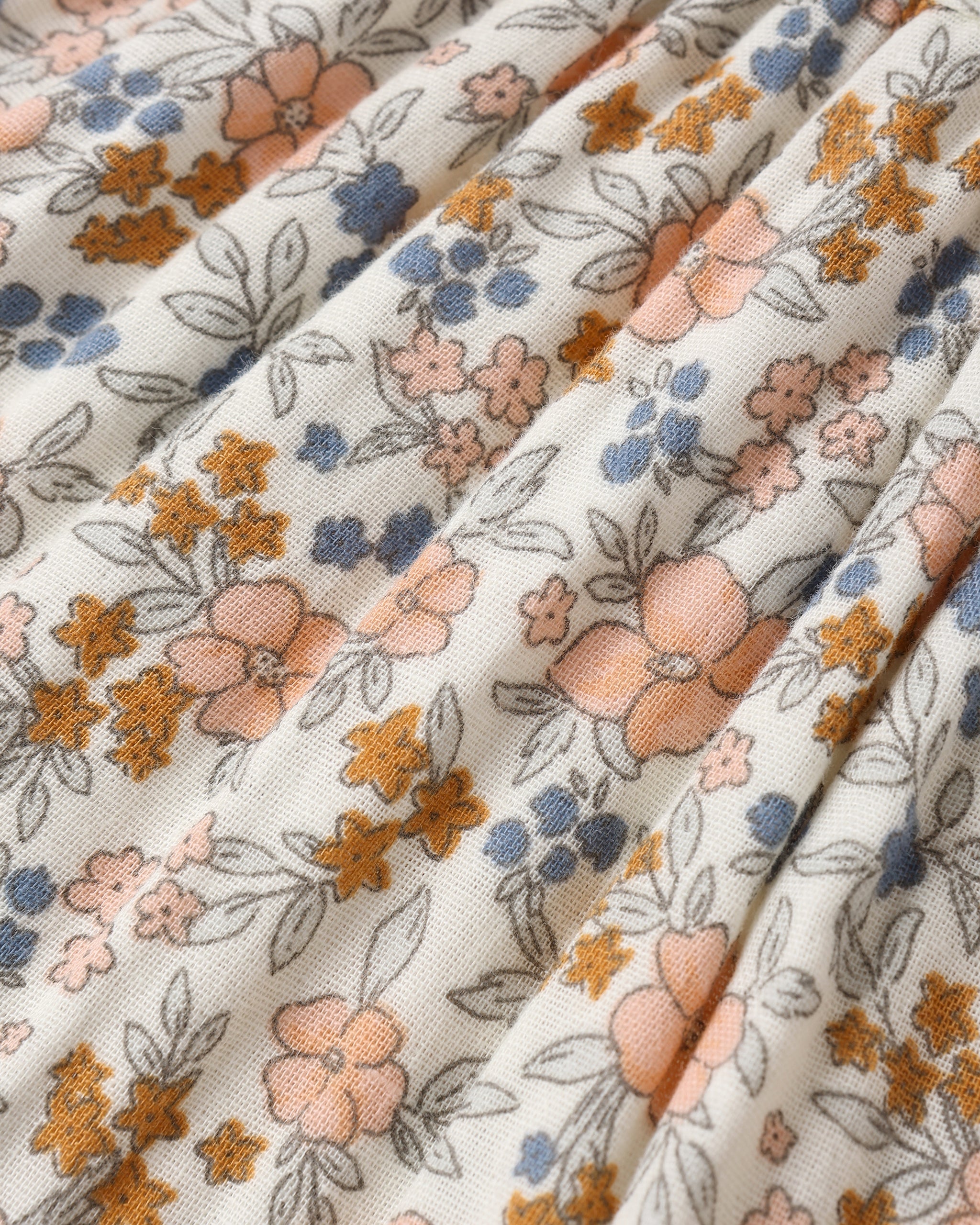 Jupe longue à volants pour adolescente, motif champs de fleurs