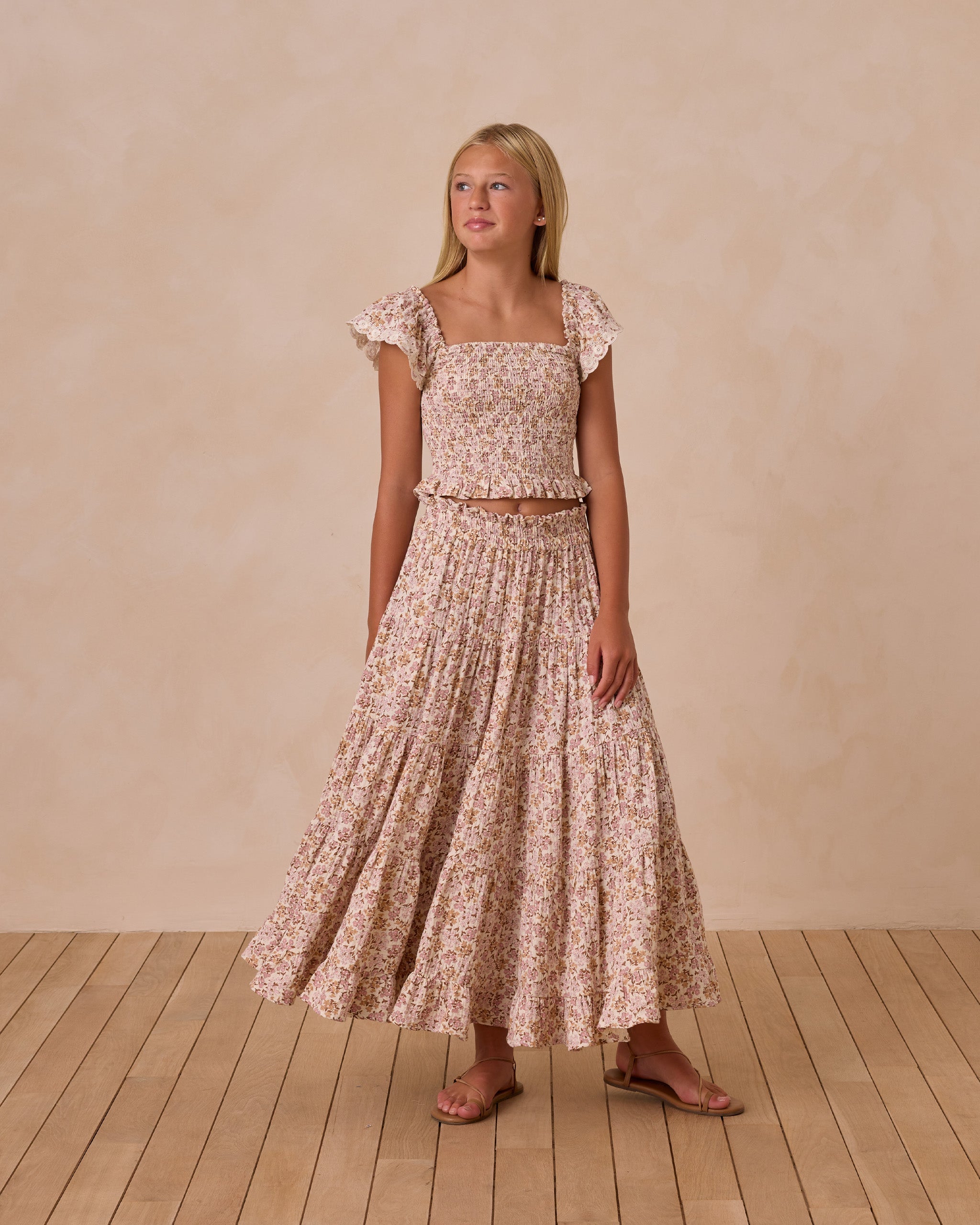 Ruffle Tiered Maxi Skirt || Wildflower Teen