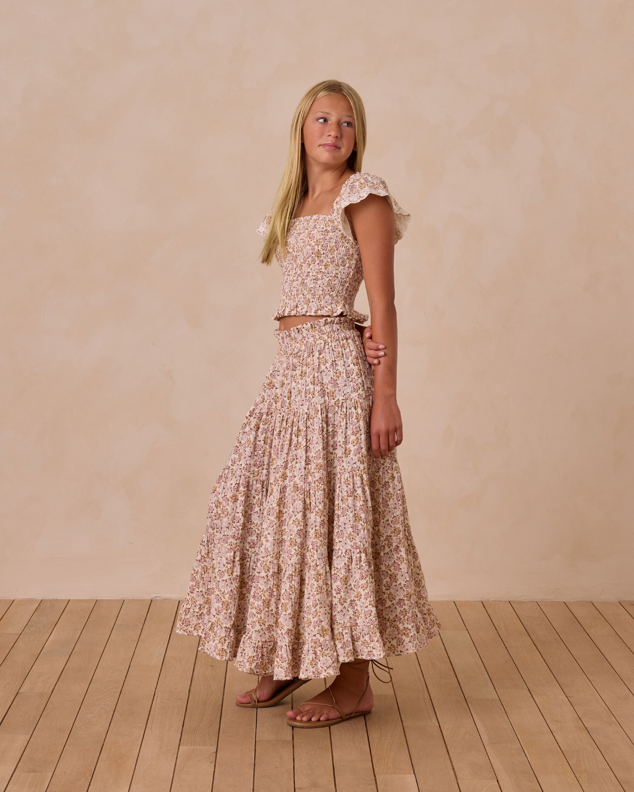 Ruffle Tiered Maxi Skirt || Wildflower Teen