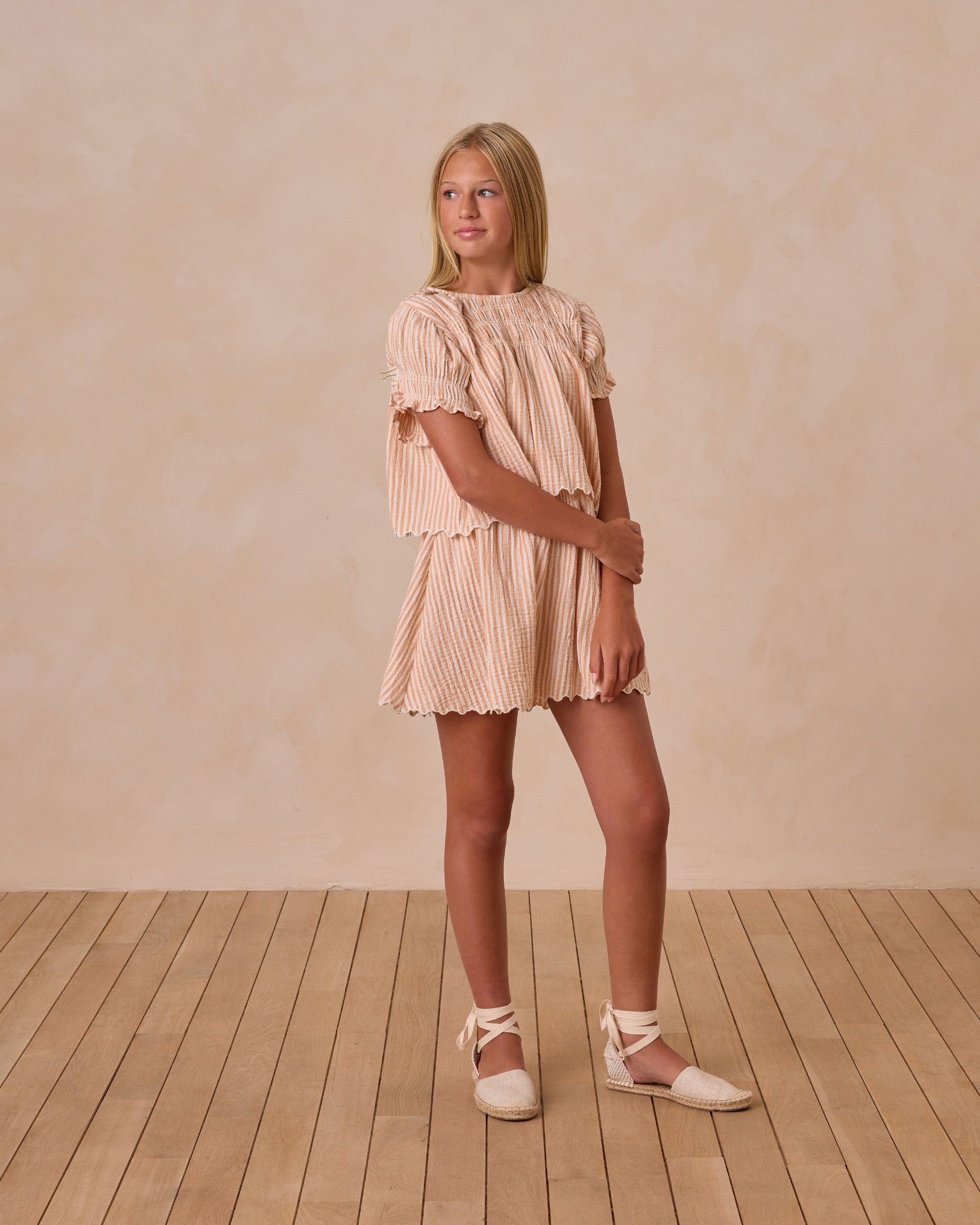 Colette Top || Grapefruit Stripe Teen