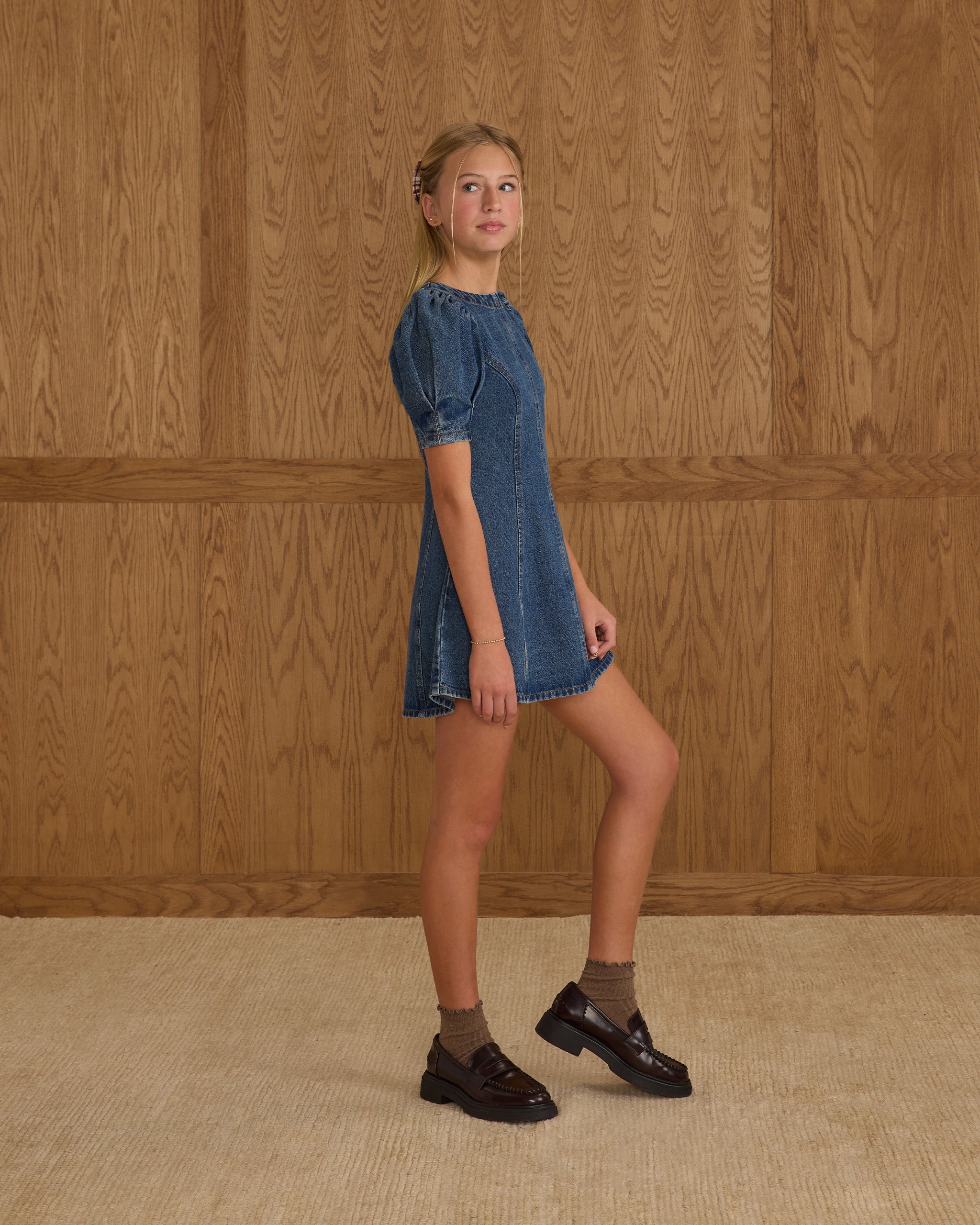 Mini-robe Levi's | Denim indigo pour adolescentes