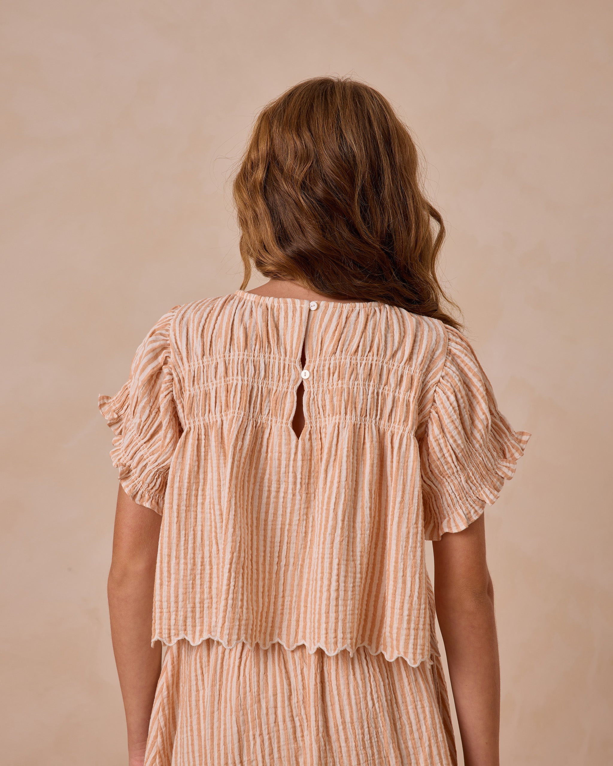 Colette Top || Grapefruit Stripe Teen