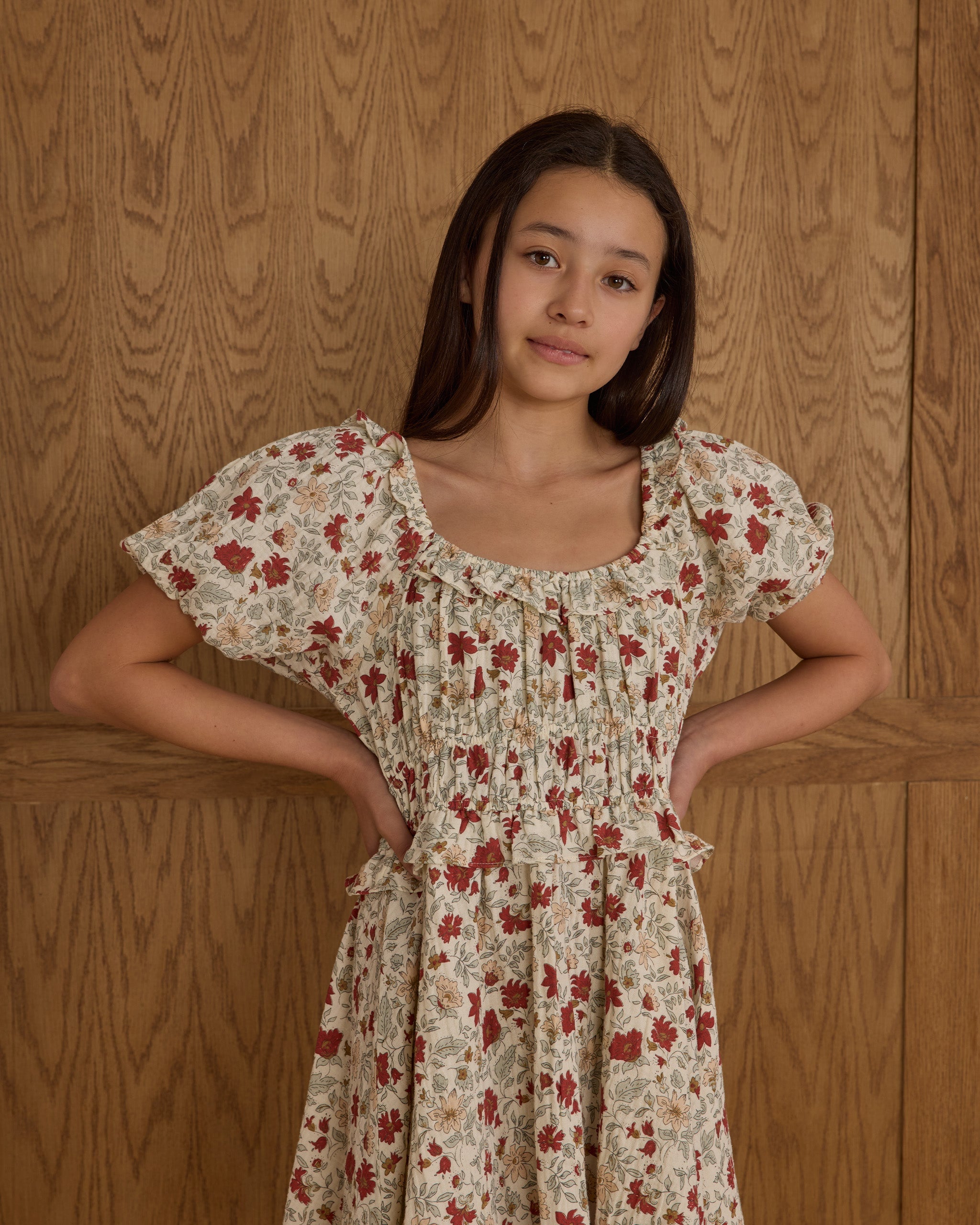 Shayla Dress || Holiday Floral - Teen