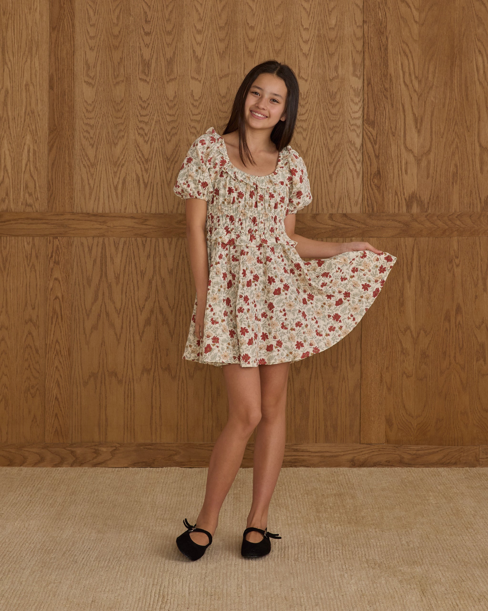 Shayla Dress || Holiday Floral - Teen