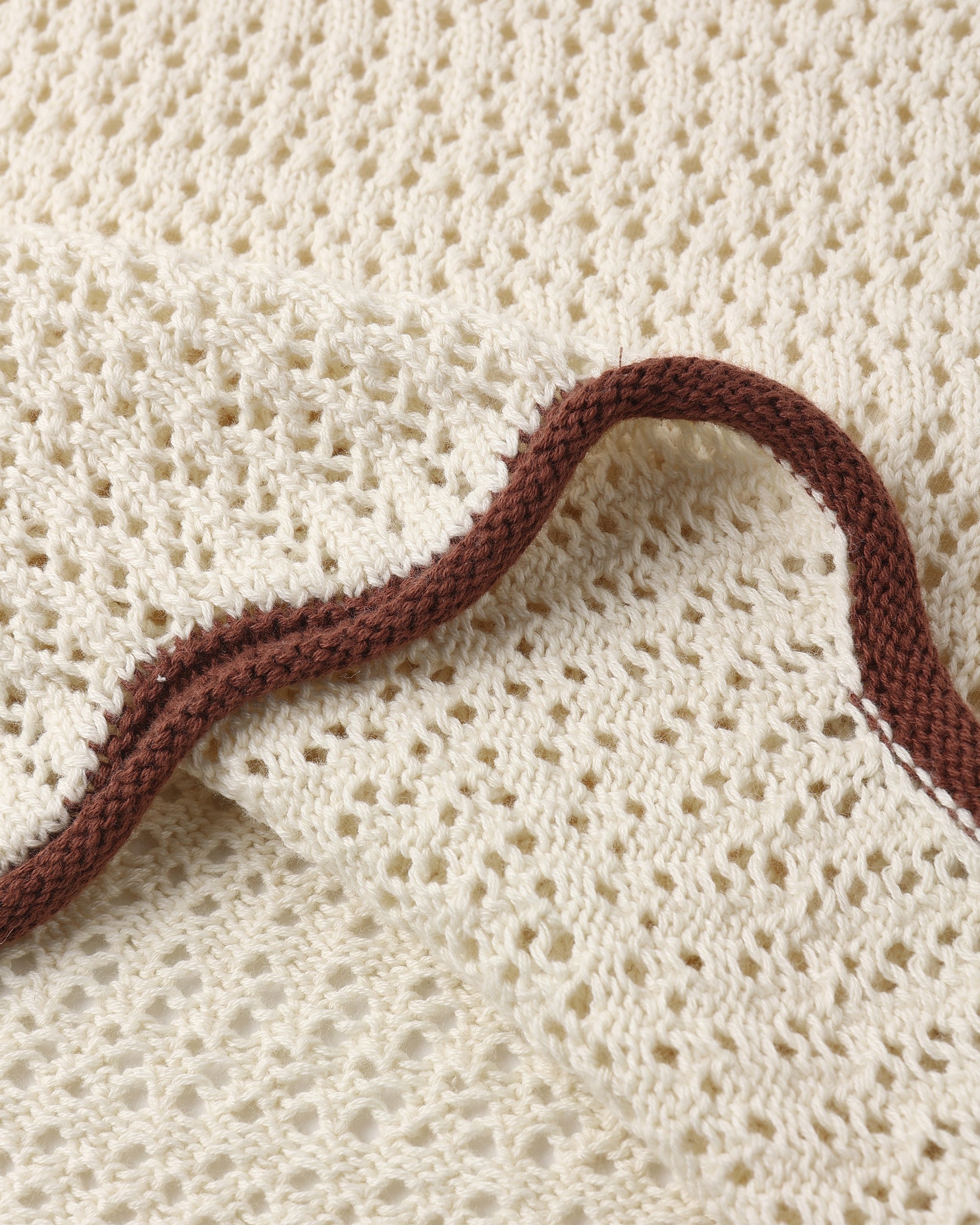 Teen Crochet Tank Set Natural