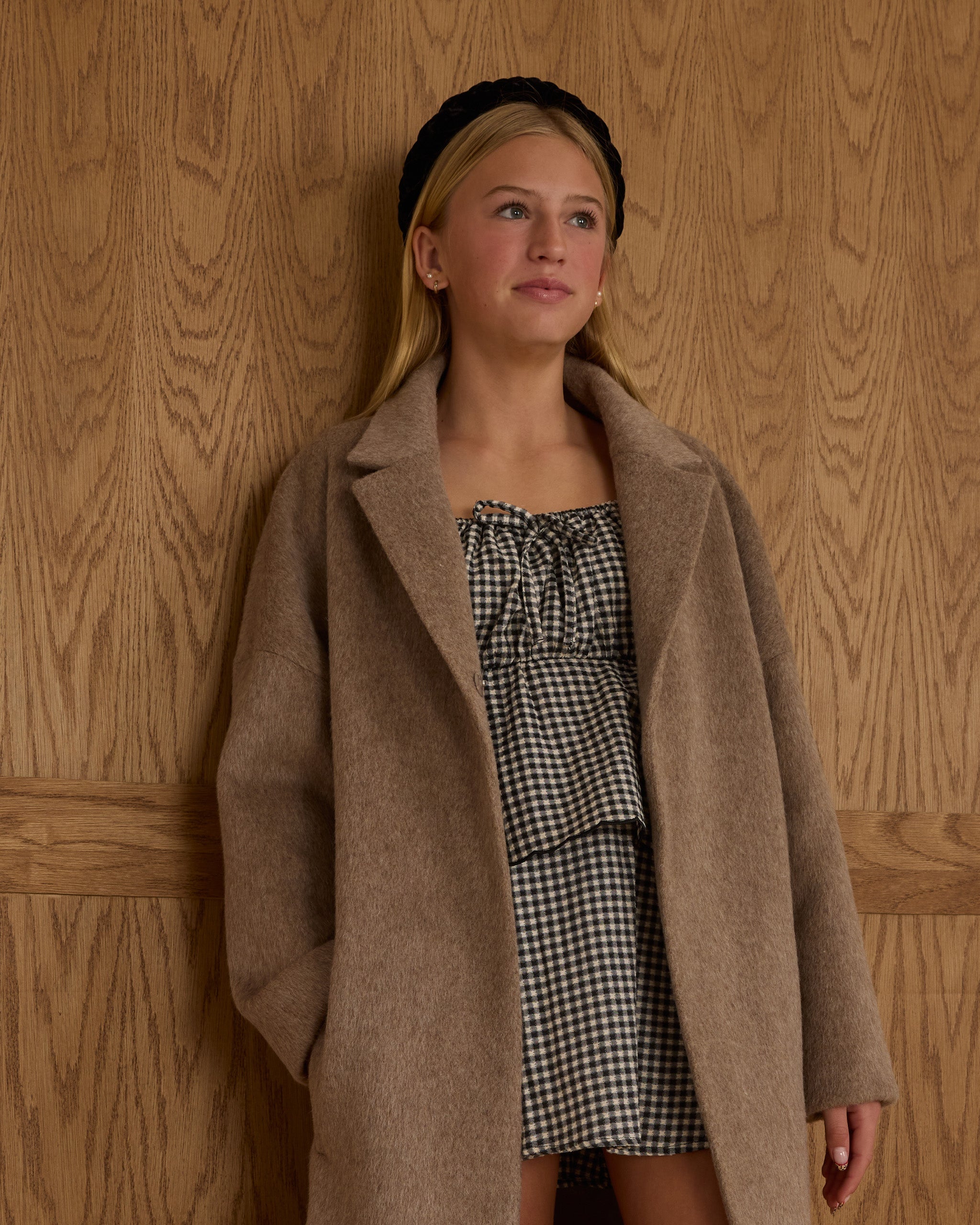 Presley Longline Coat || Camel - Rylee + Cru | Kids Clothes | Trendy Baby Clothes | Modern Infant Outfits |