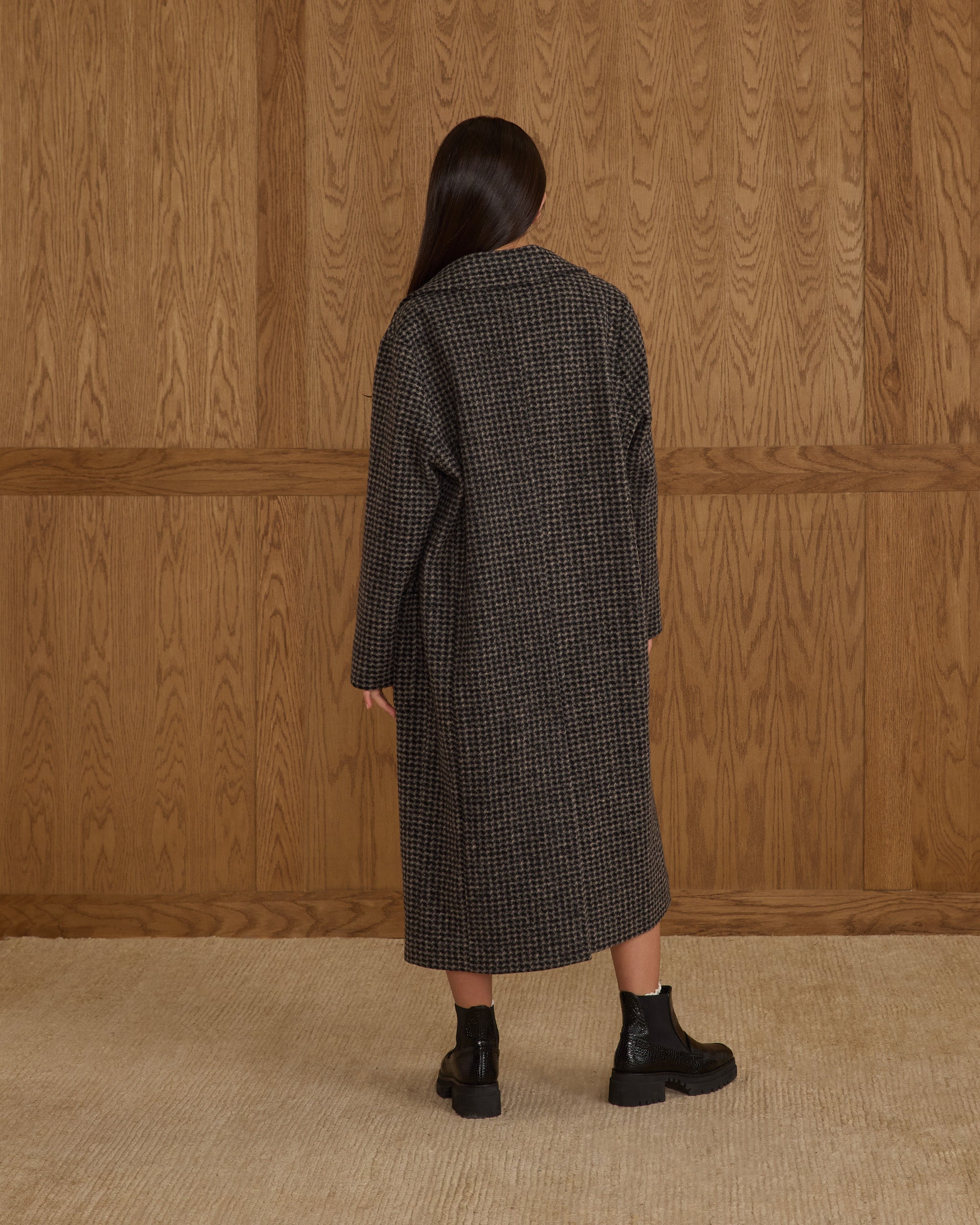 Longline Coat || Micro Check - Rylee + Cru | Kids Clothes | Trendy Baby Clothes | Modern Infant Outfits |