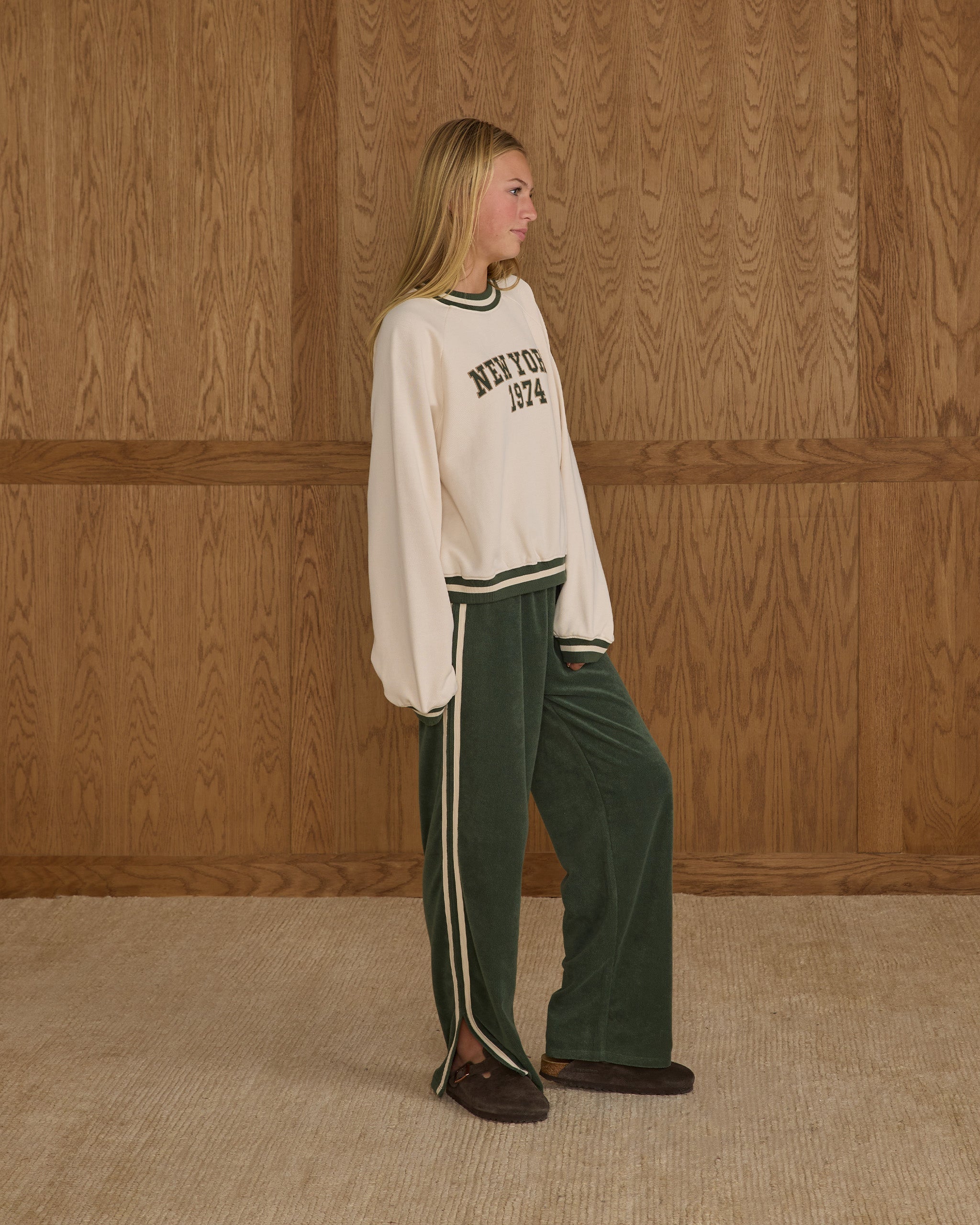 Oversized Raglan Sweatshirt || New York - Rylee + Cru | Kids Clothes | Trendy Baby Clothes | Modern Infant Outfits |