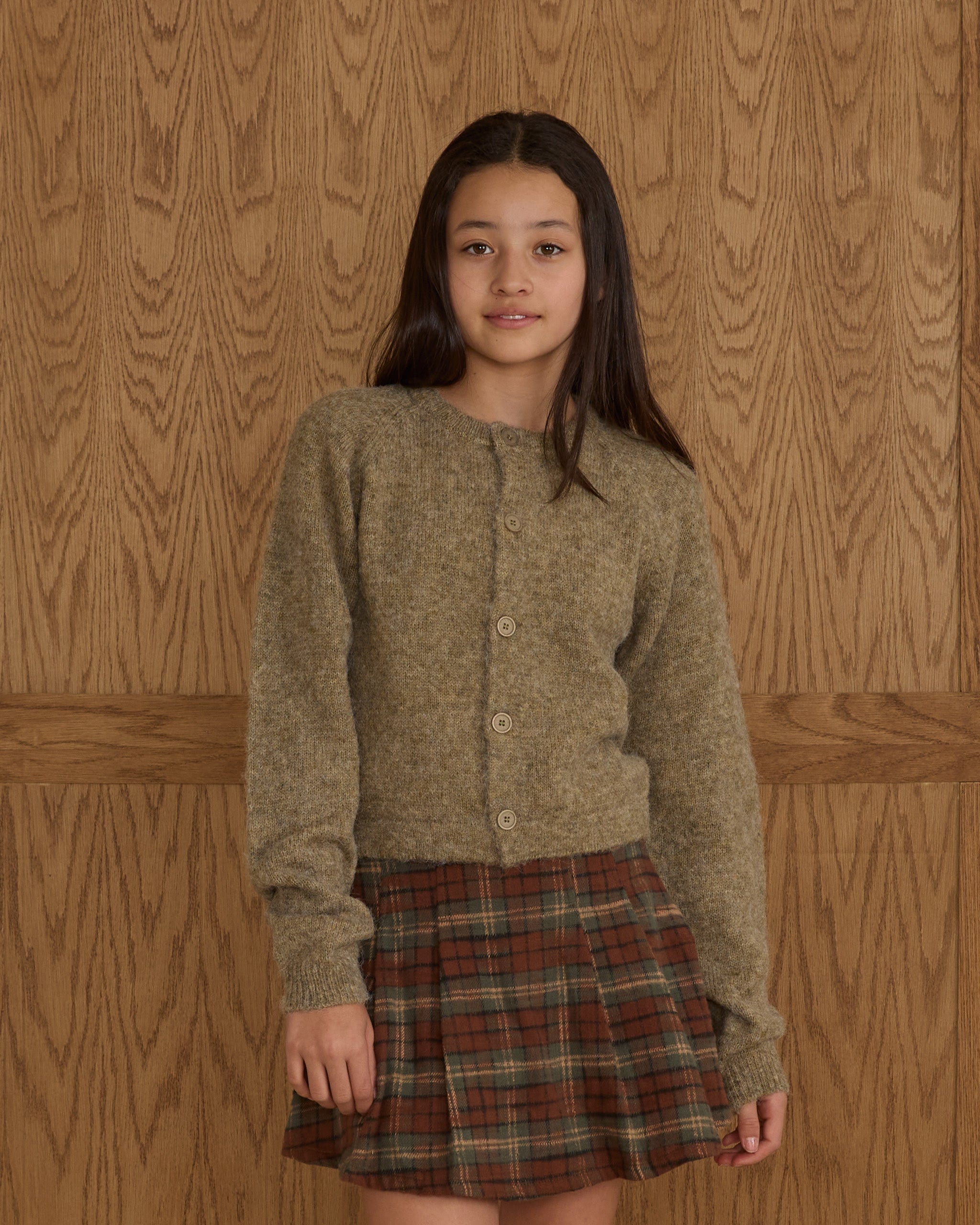 Fuzzy Cardigan || Evergreen - Teen