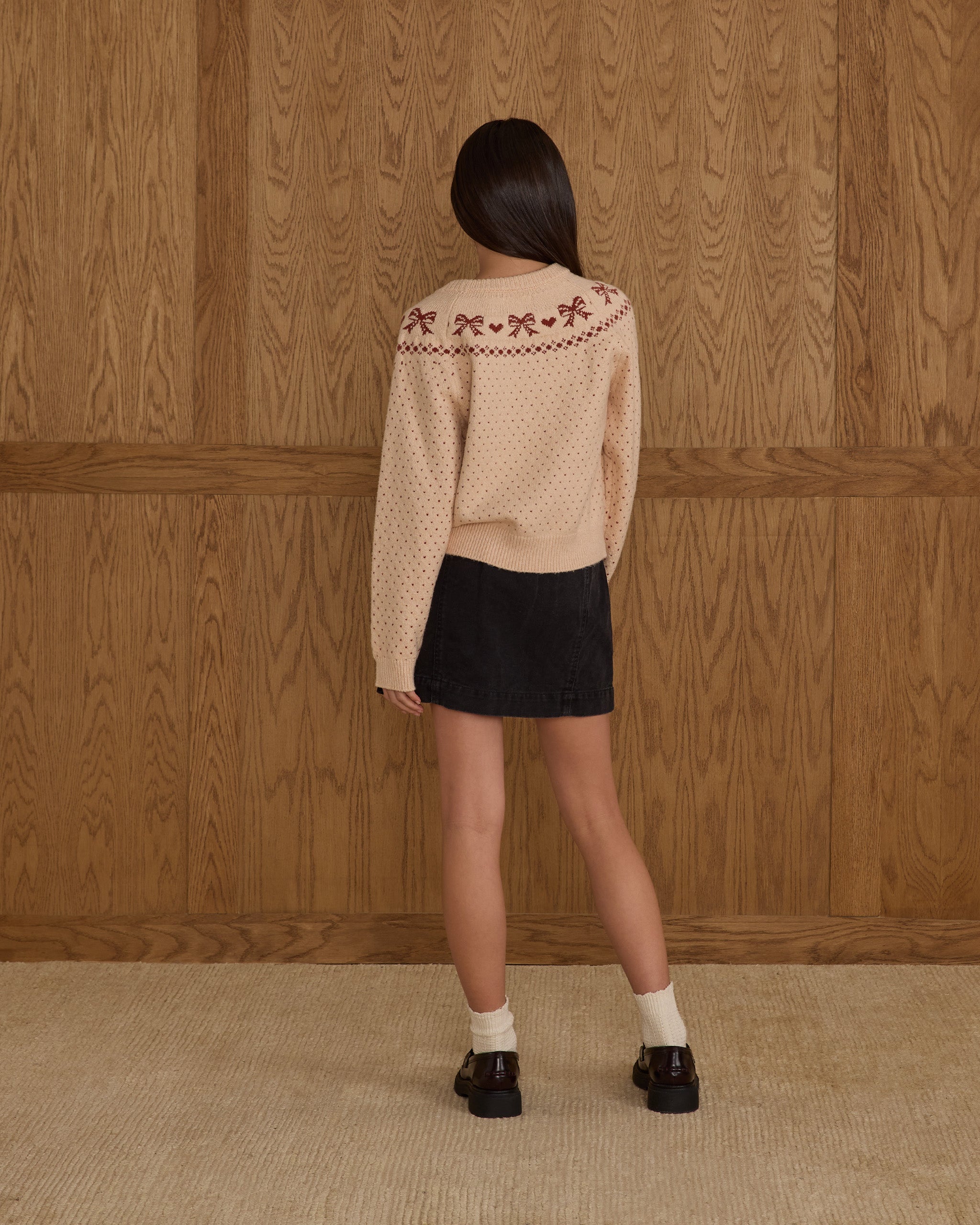 Fair Isle Sweater || Bows - Teen