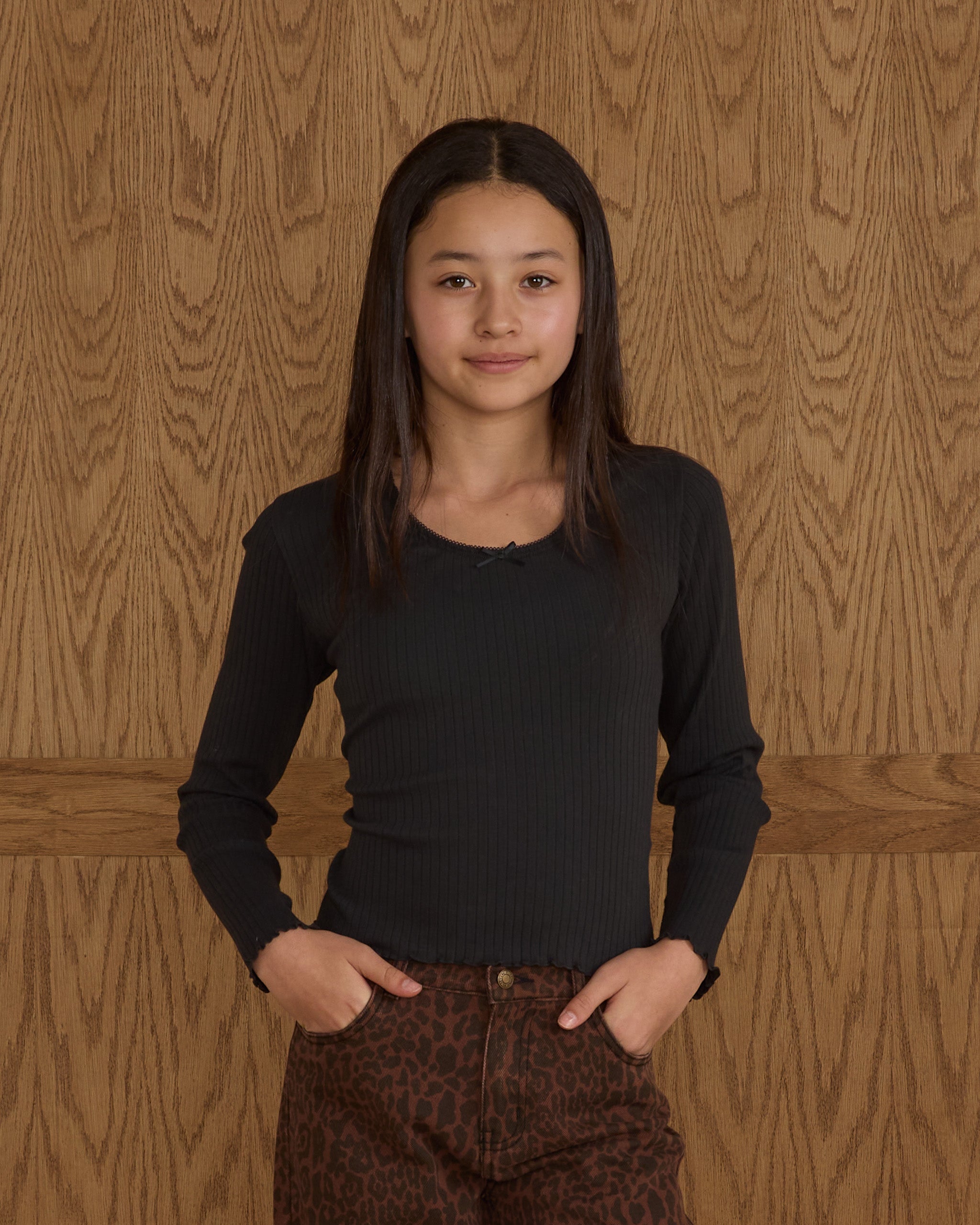 Ribbed Long Sleeve || Black - Rylee + Cru | Kids Clothes | Trendy Baby Clothes | Modern Infant Outfits |