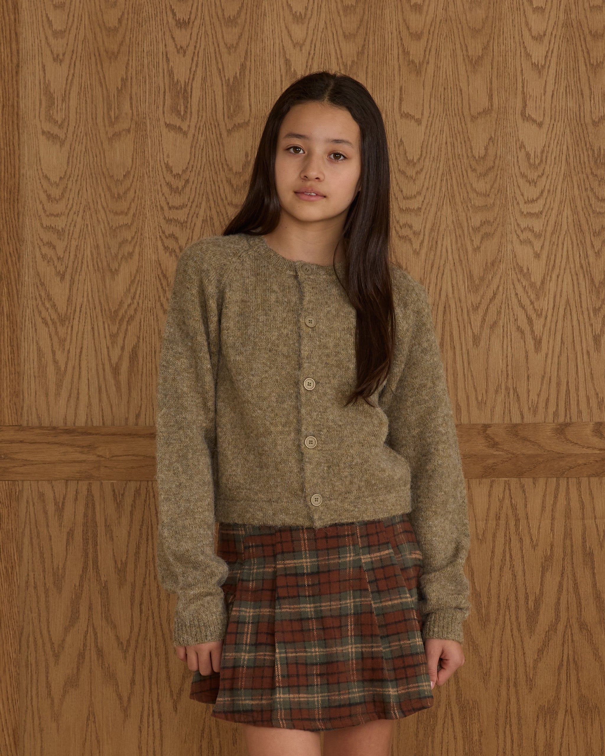 Fuzzy Cardigan || Evergreen - Teen