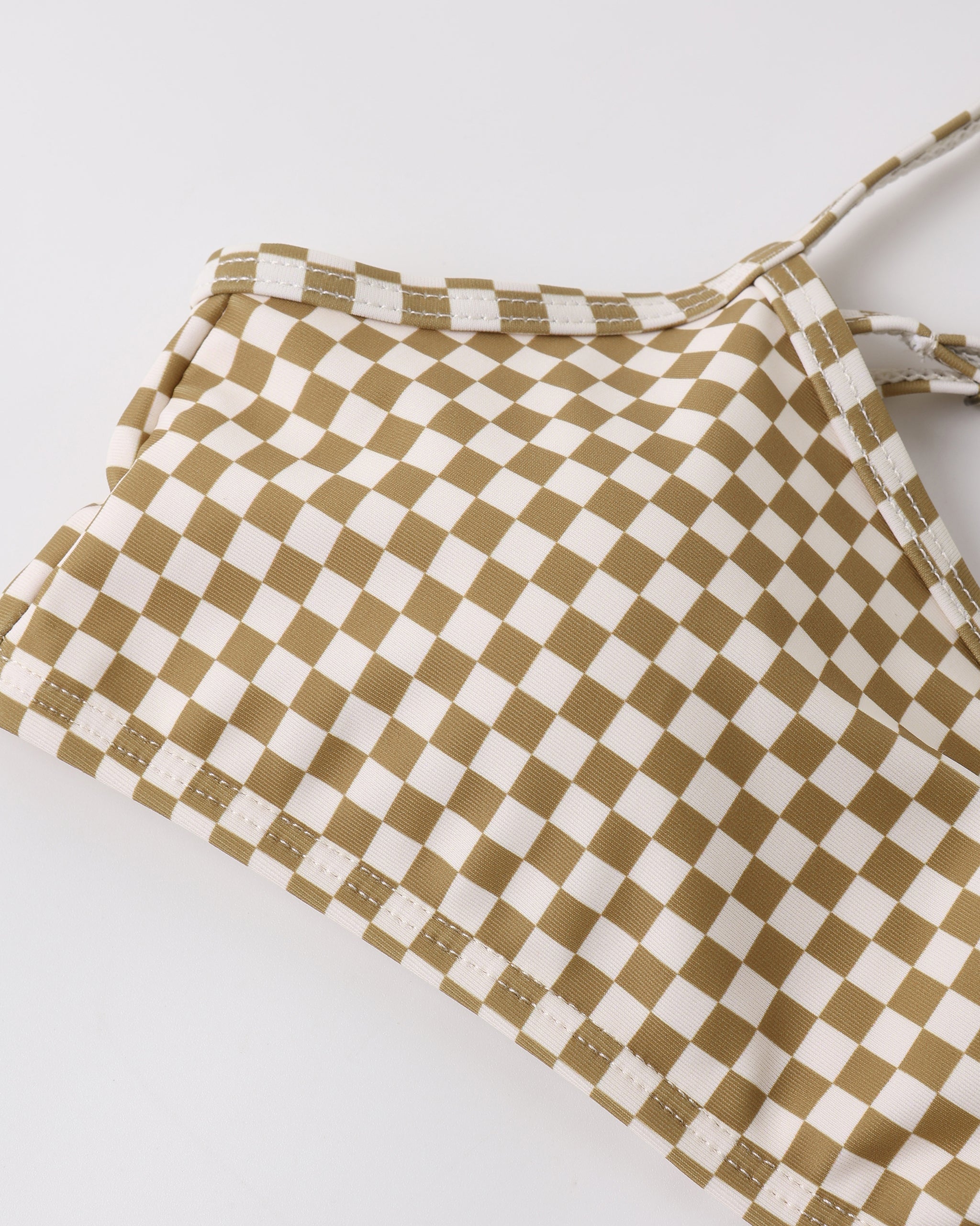 Teen Malia Bikini Set Ocre Check - Rylee + Cru | Kids Clothes | Trendy Baby Clothes | Modern Infant Outfits |