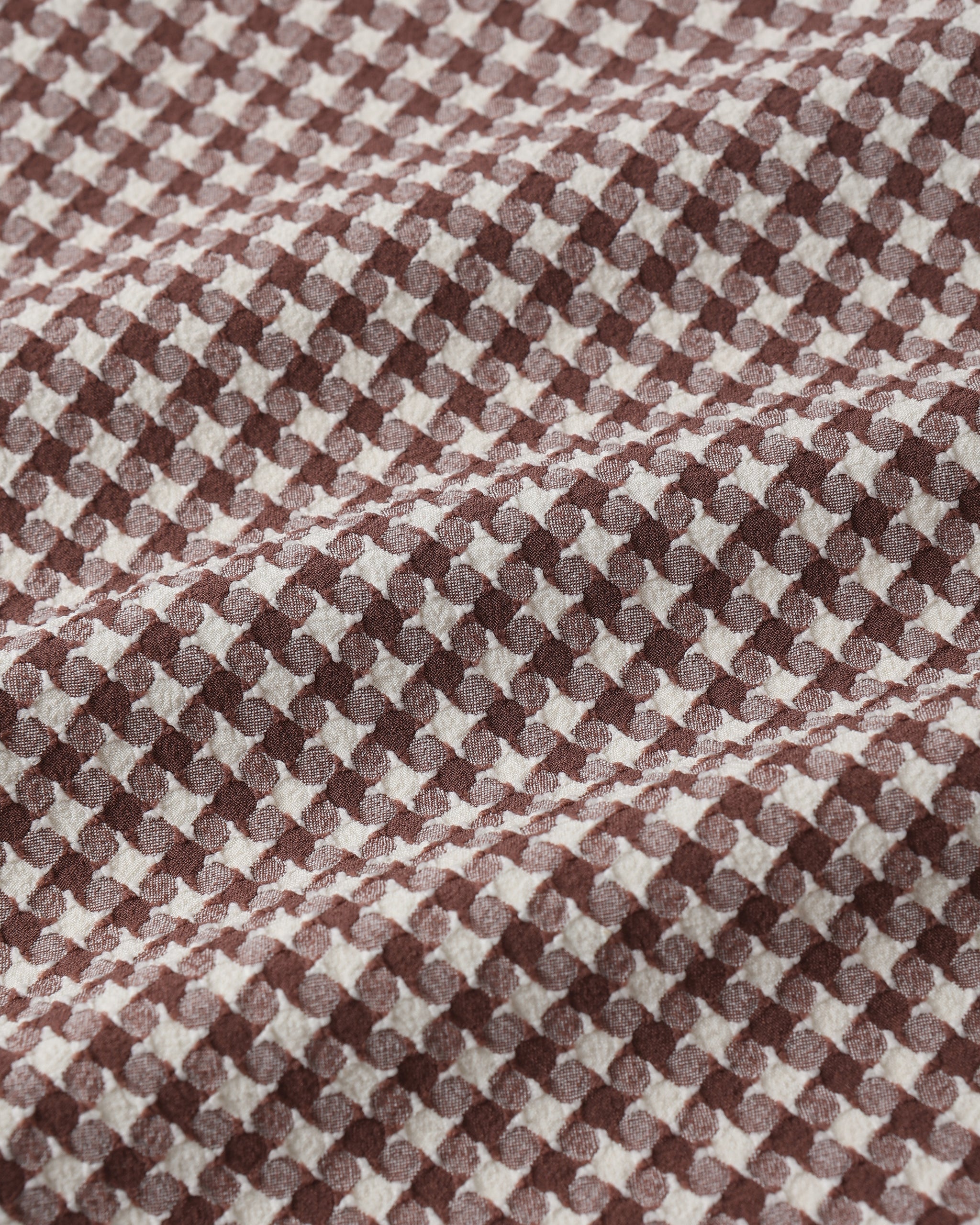 Women's Banded High Cut Bikini Bottom Chocolate Houndstooth