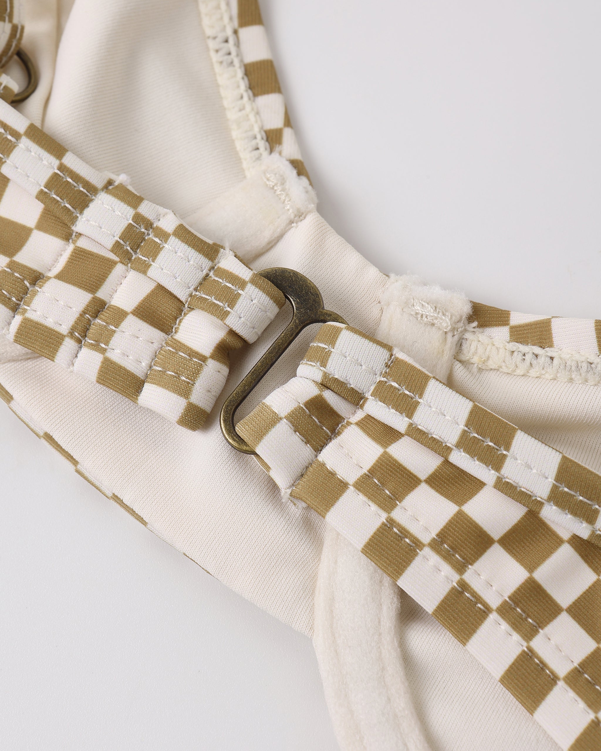 Women's Underwire Bikini Top Ocre Check - Rylee + Cru | Kids Clothes | Trendy Baby Clothes | Modern Infant Outfits |