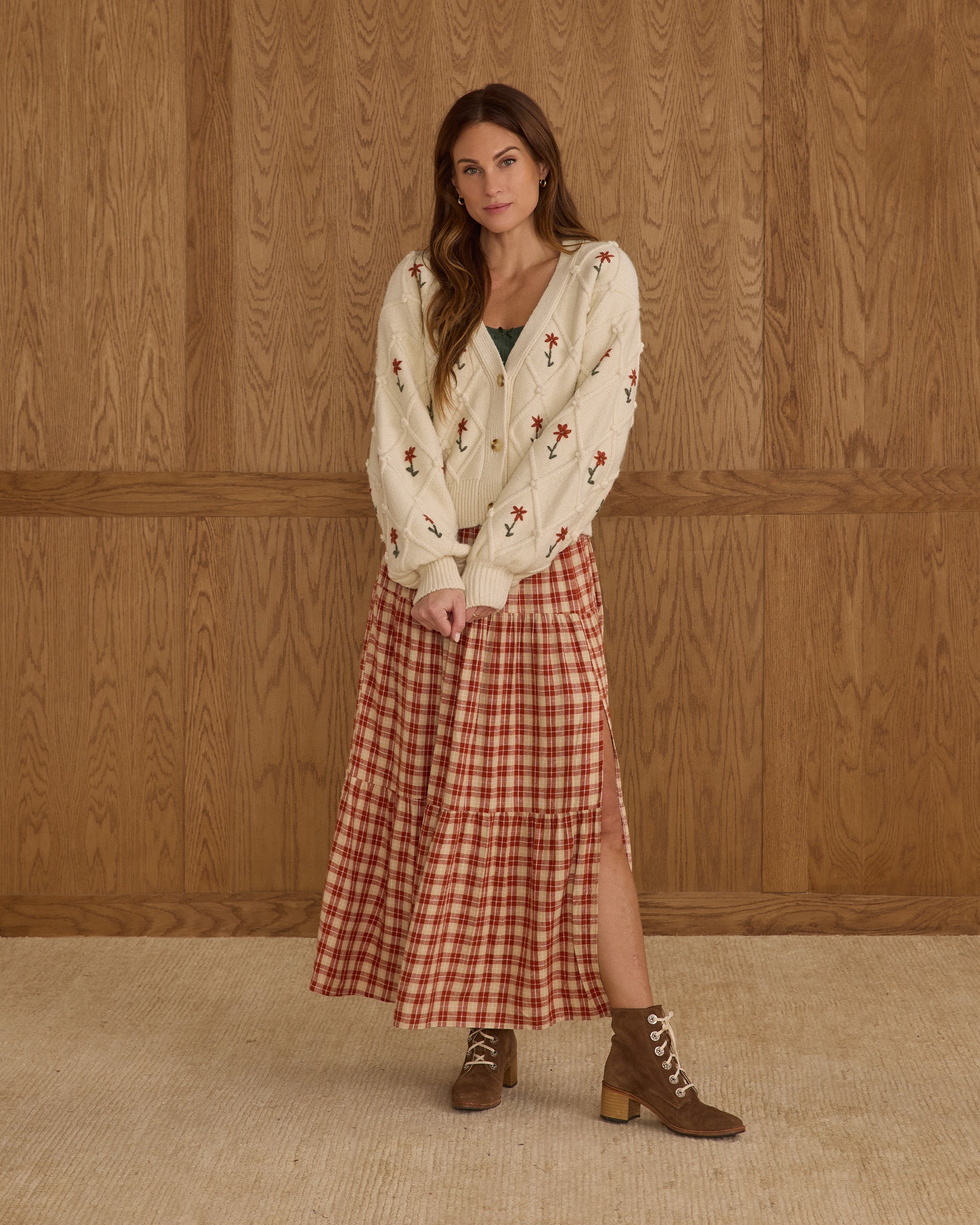 Boxy Crop Cardigan | Winter Daisy Embroidery – Rylee + Cru Canada