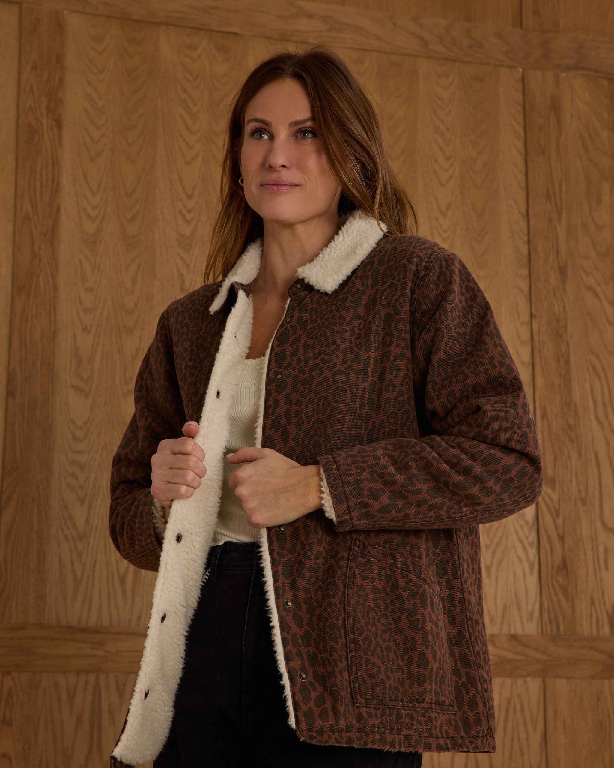 Long Chore Coat | Leopard - Rylee + Cru | Kids Clothes | Trendy Baby Clothes | Modern Infant Outfits |