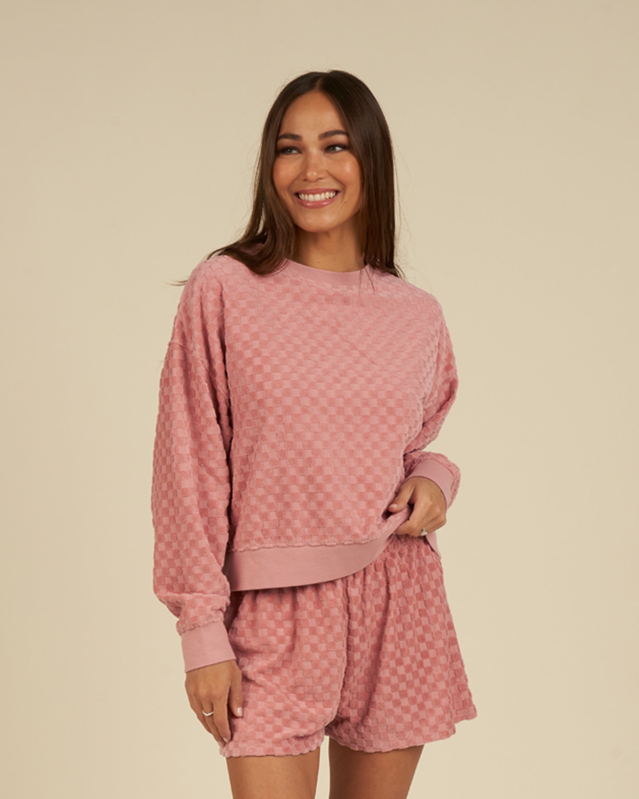 Relaxed Short | Pink Check - Rylee + Cru | Kids Clothes | Trendy Baby Clothes | Modern Infant Outfits |