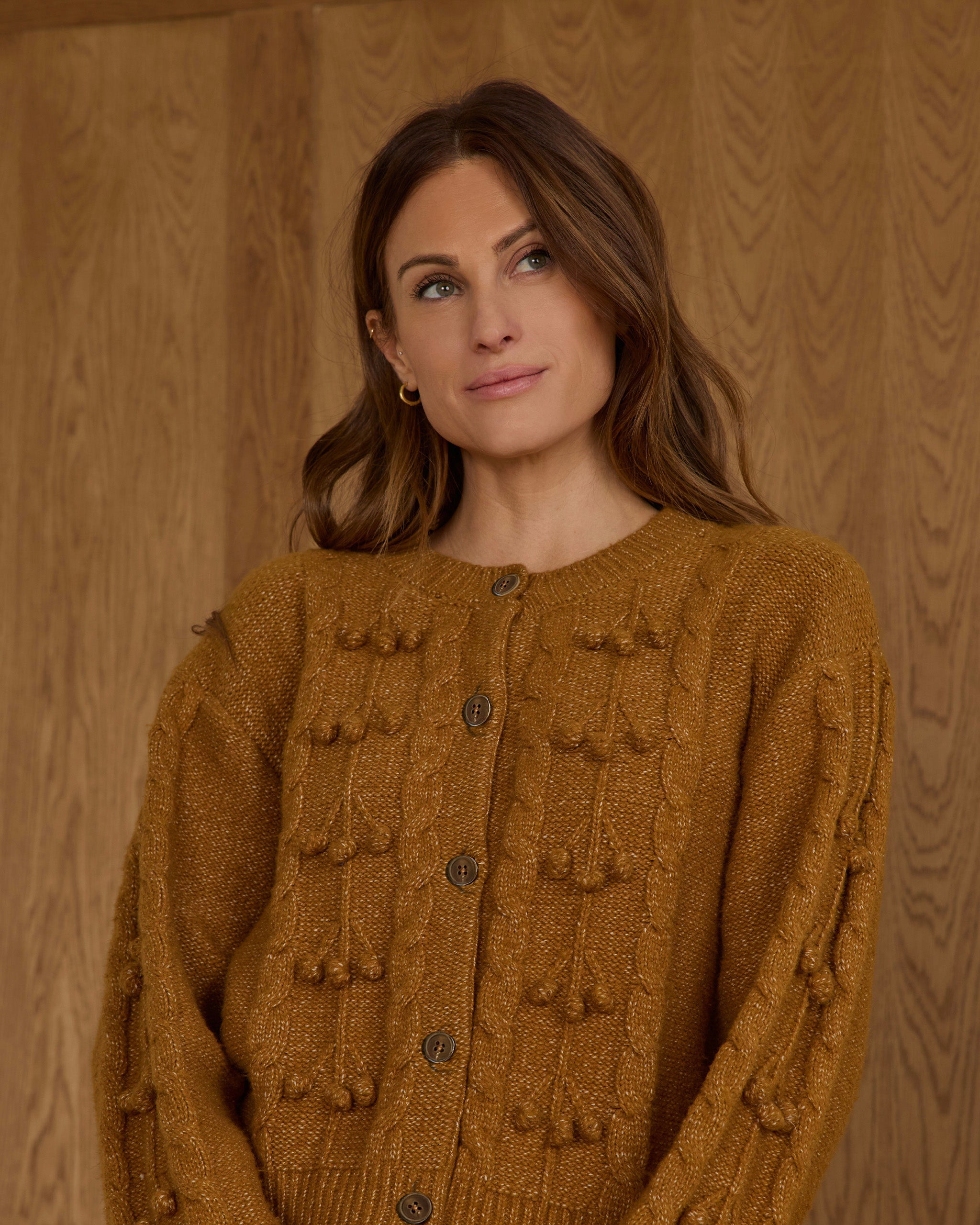 Bobble Cardigan | Golden