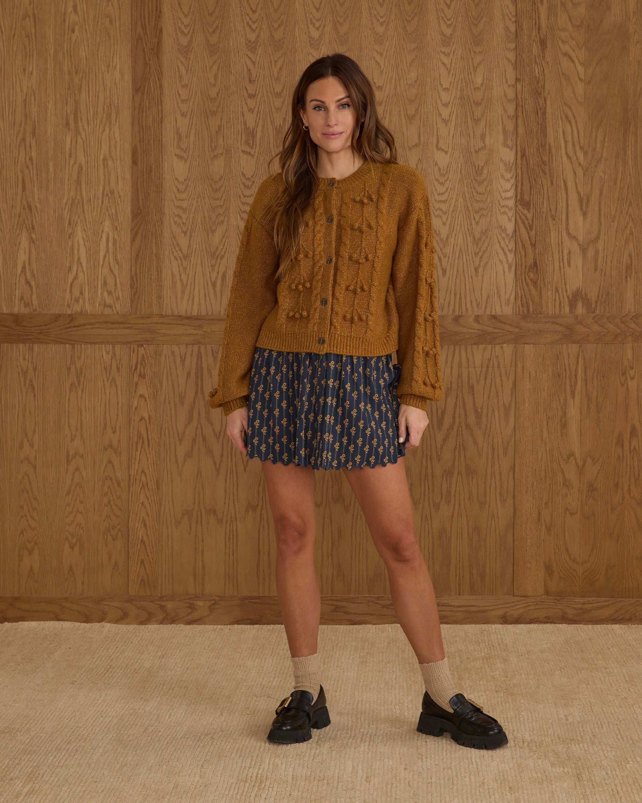 Bobble Cardigan | Golden
