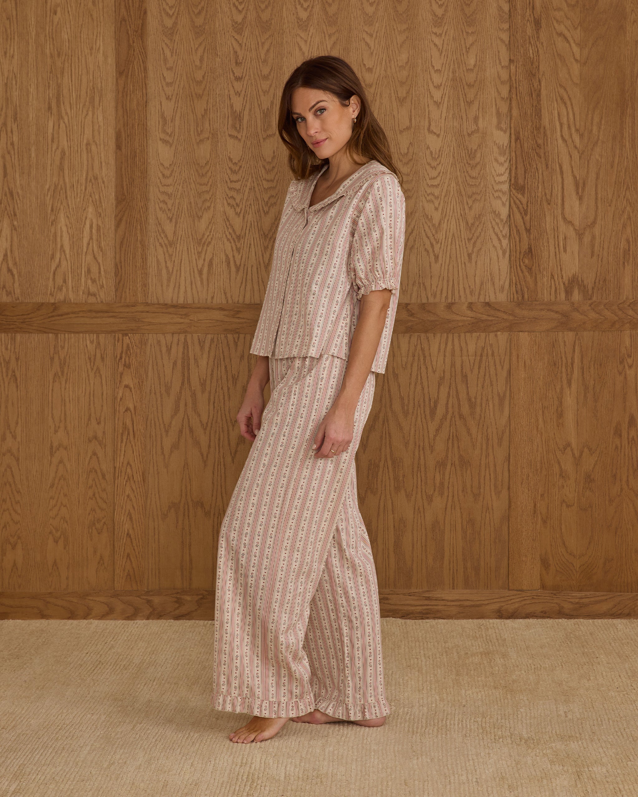 Ruffle Pajamas | Candy Cane Stripe