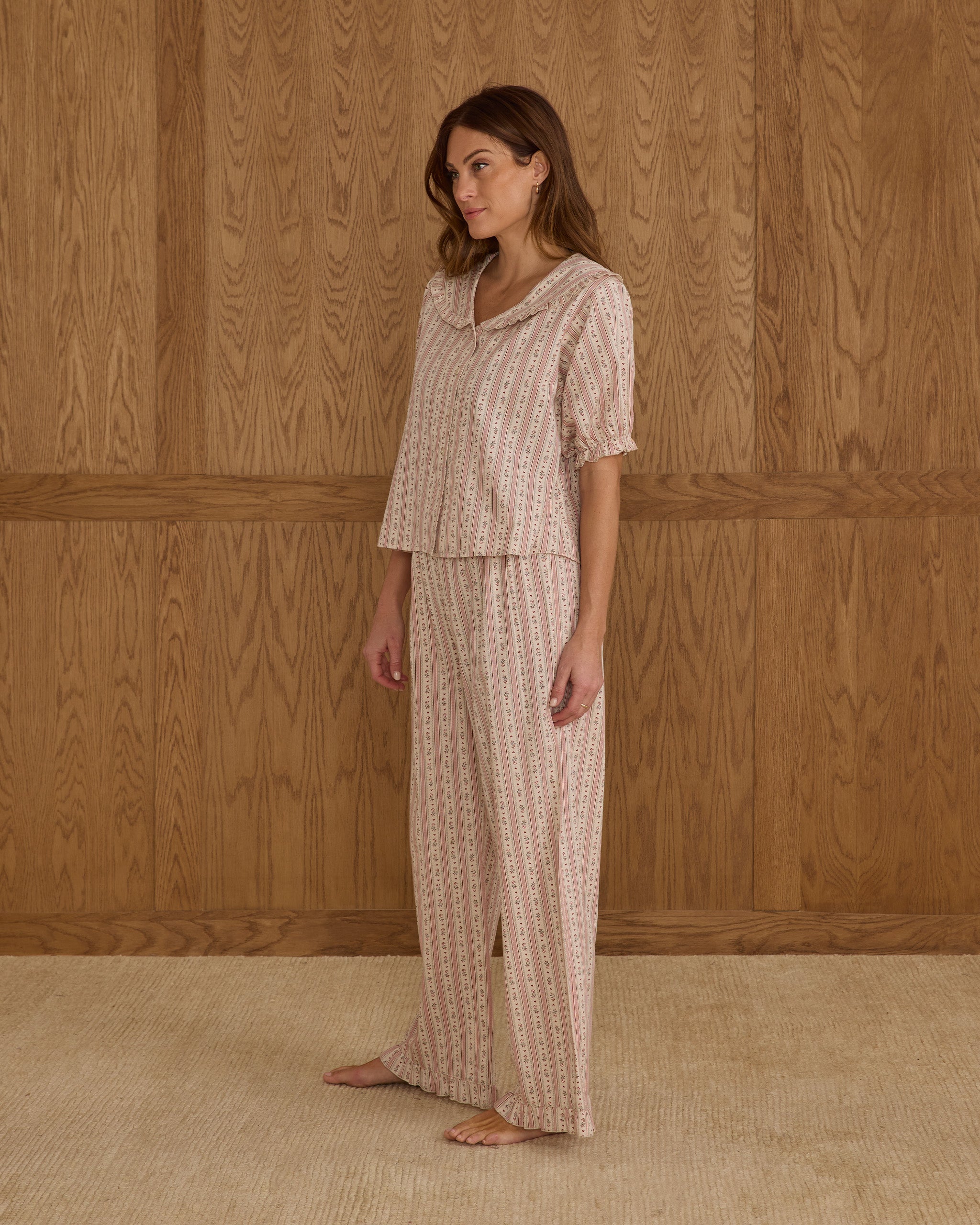 Ruffle Pajamas | Candy Cane Stripe